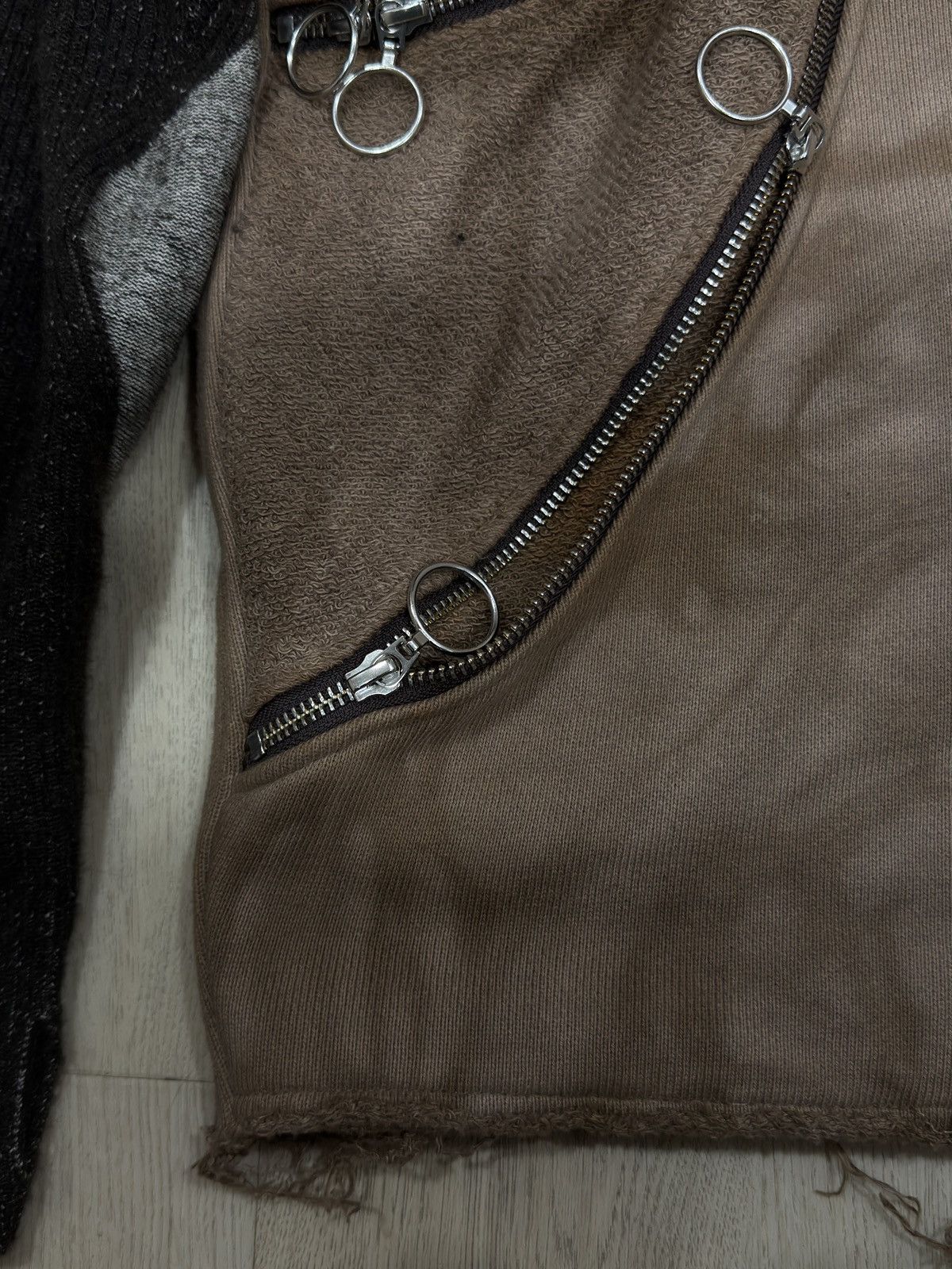 Charlie Constantinou HYBRID JERSEY & MOHAIR ZIP HOODIE Size US L / EU 52-54 / 3 - 8 Thumbnail