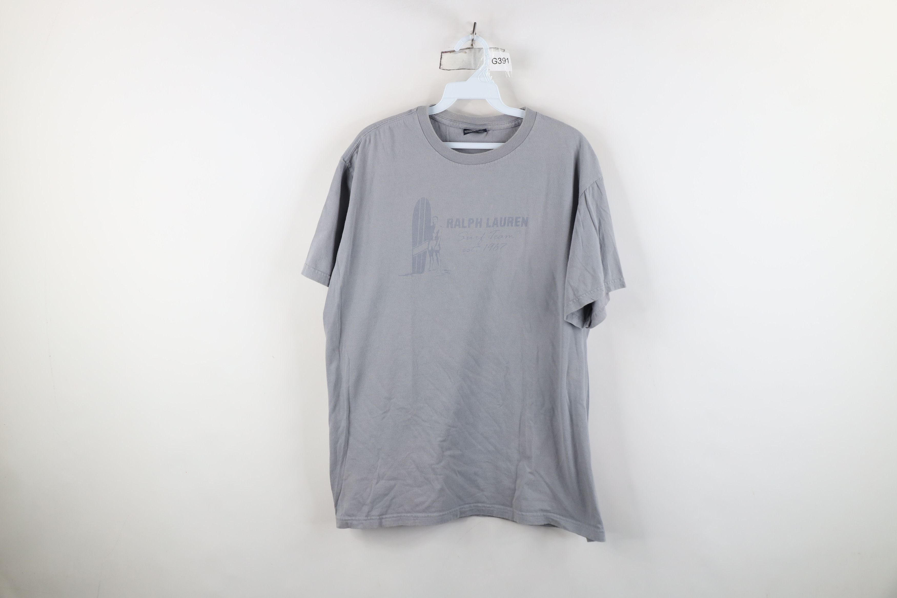 Ralph Lauren Vintage 90s Ralph Lauren Surf Surfing T-Shirt Steel Blue Size US M / EU 48-50 / 2 - 1 Thumbnail