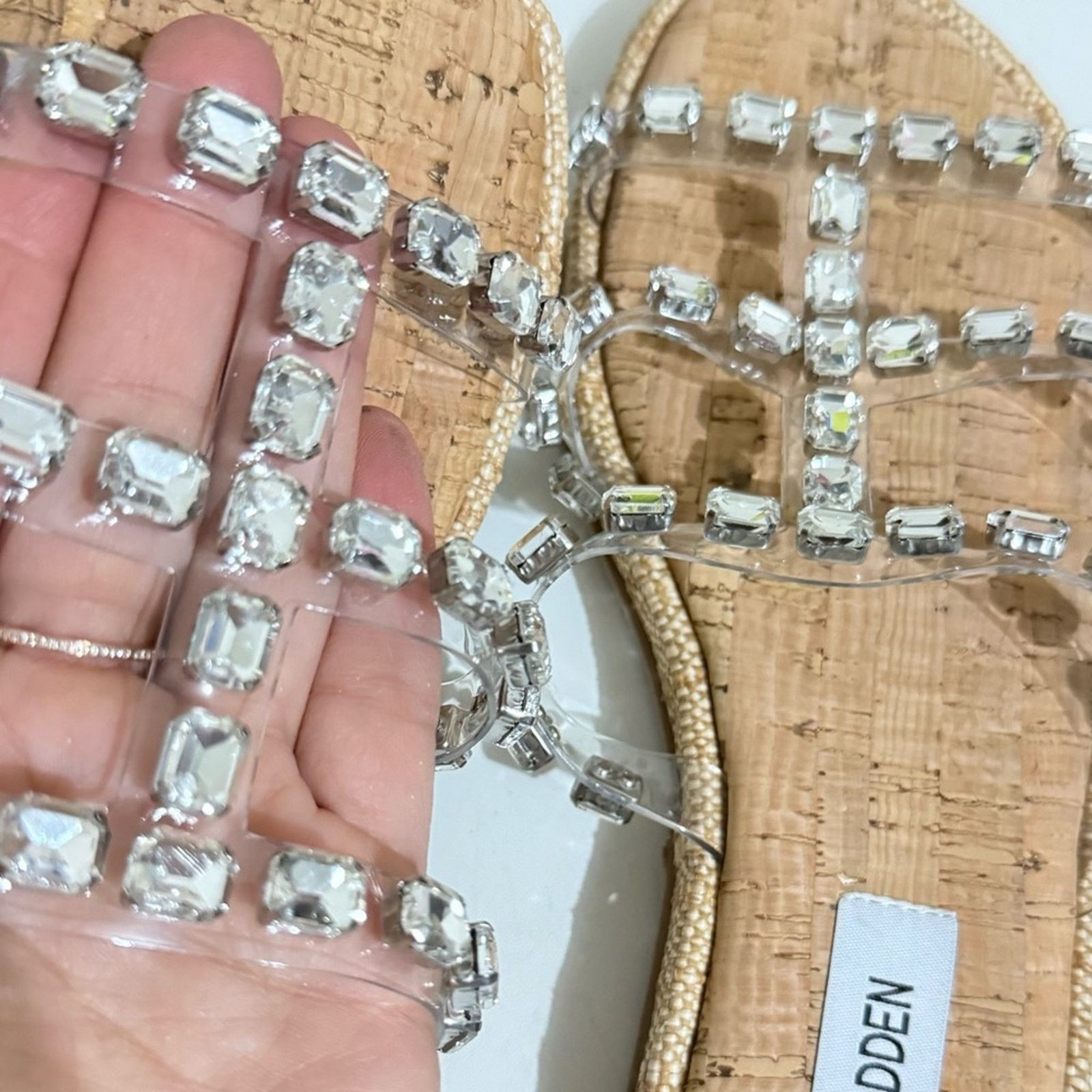 Steve Madden Steve Madden Women's Sandals with Clear and Silver Accents Size US 8 / IT 38 - 9 Thumbnail