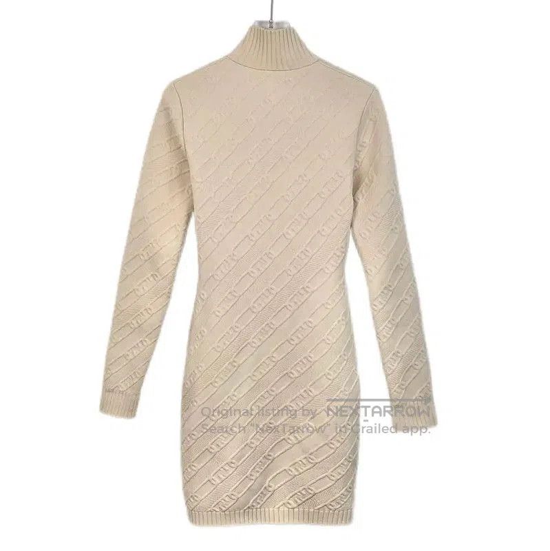Fendi Fendi Beige Zip-Up Women's Dress . Size S / US 4 / IT 40 - 2 Thumbnail