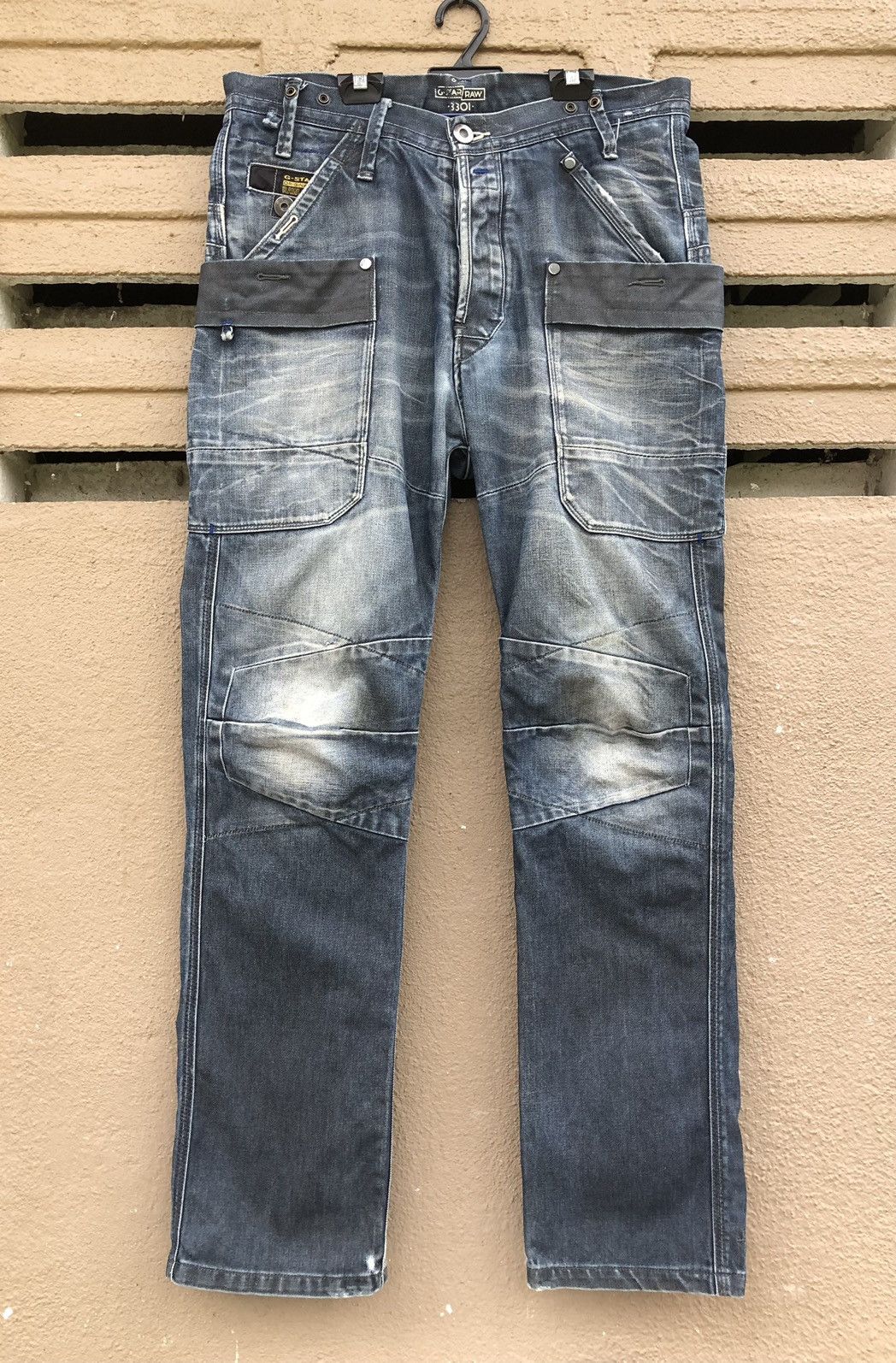 G-Star Vintage G-Star General Tapered Extract Straight Cut Jeans Size US 33 - 1 Thumbnail