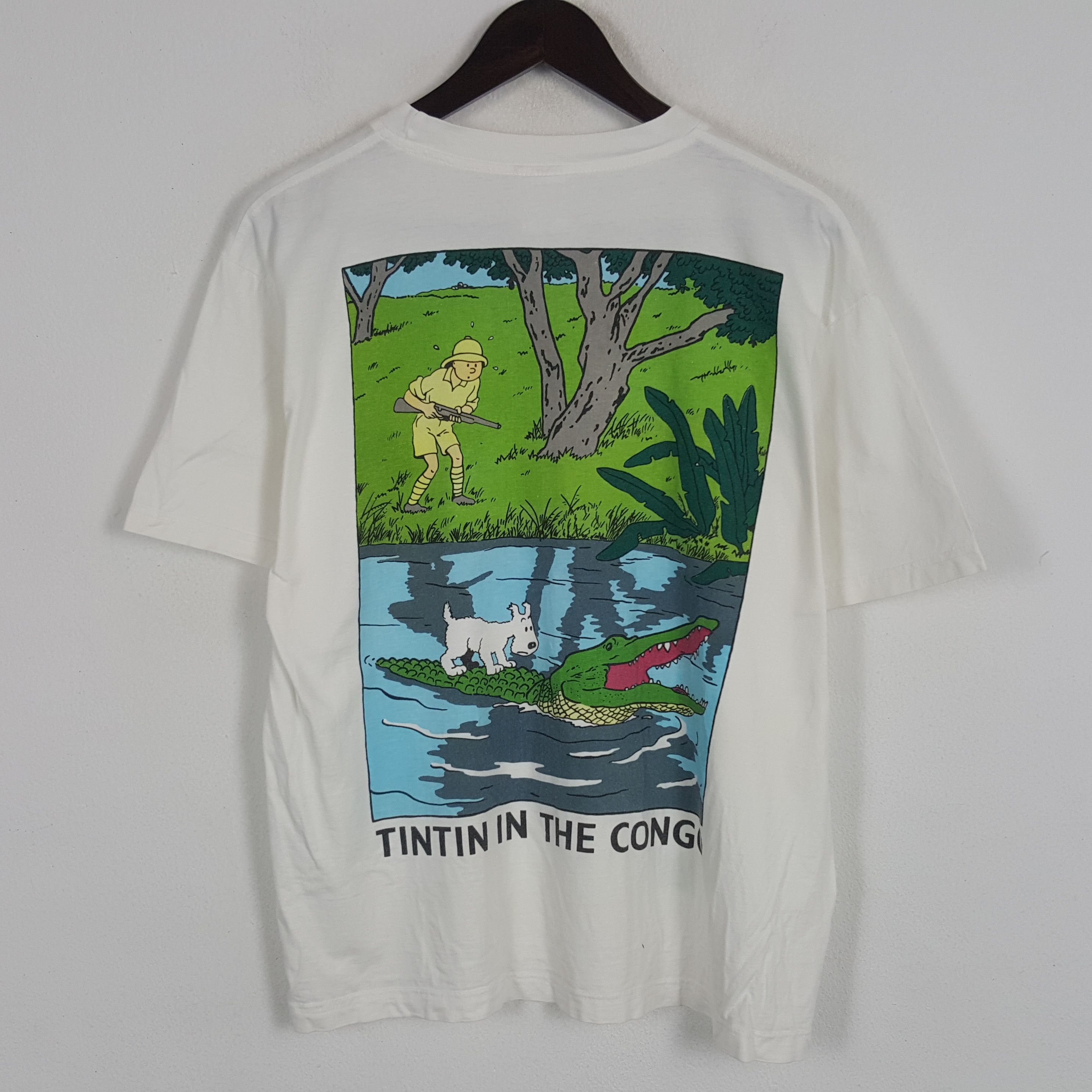 Japanese Brand × Vintage Vintage Tintin in The Congo Tshirt Size US L / EU 52-54 / 3 - 1 Thumbnail