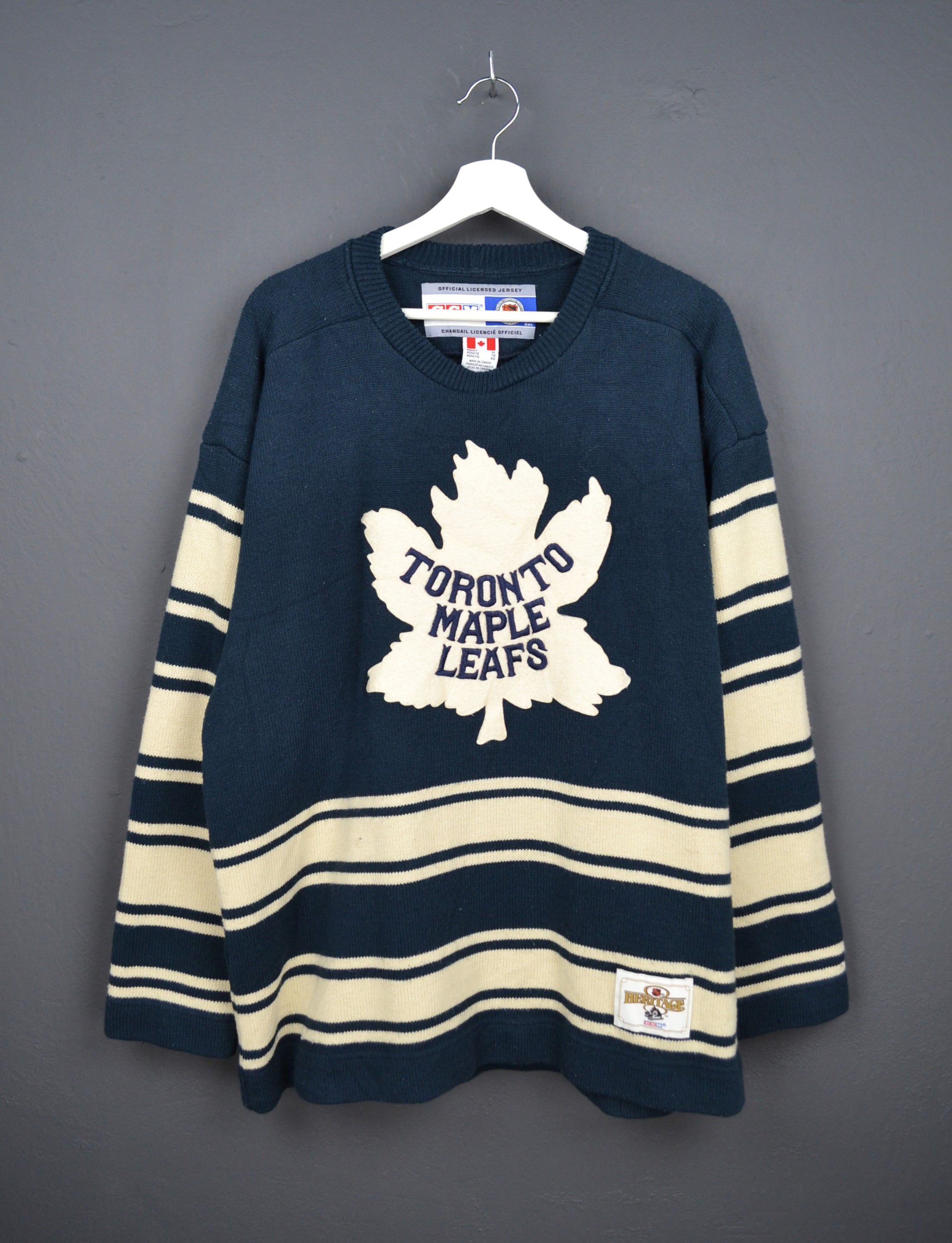 Ccm CCM Toronto Maple Leafs 1927 Vintage Hockey Sweater Jersey Size US XL / EU 56 / 4 - 1 Thumbnail