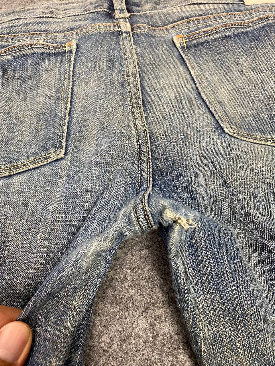 Japanese Brand honey suckle japanese brand bootcut flare distressed denim Size 35" - 4 Thumbnail