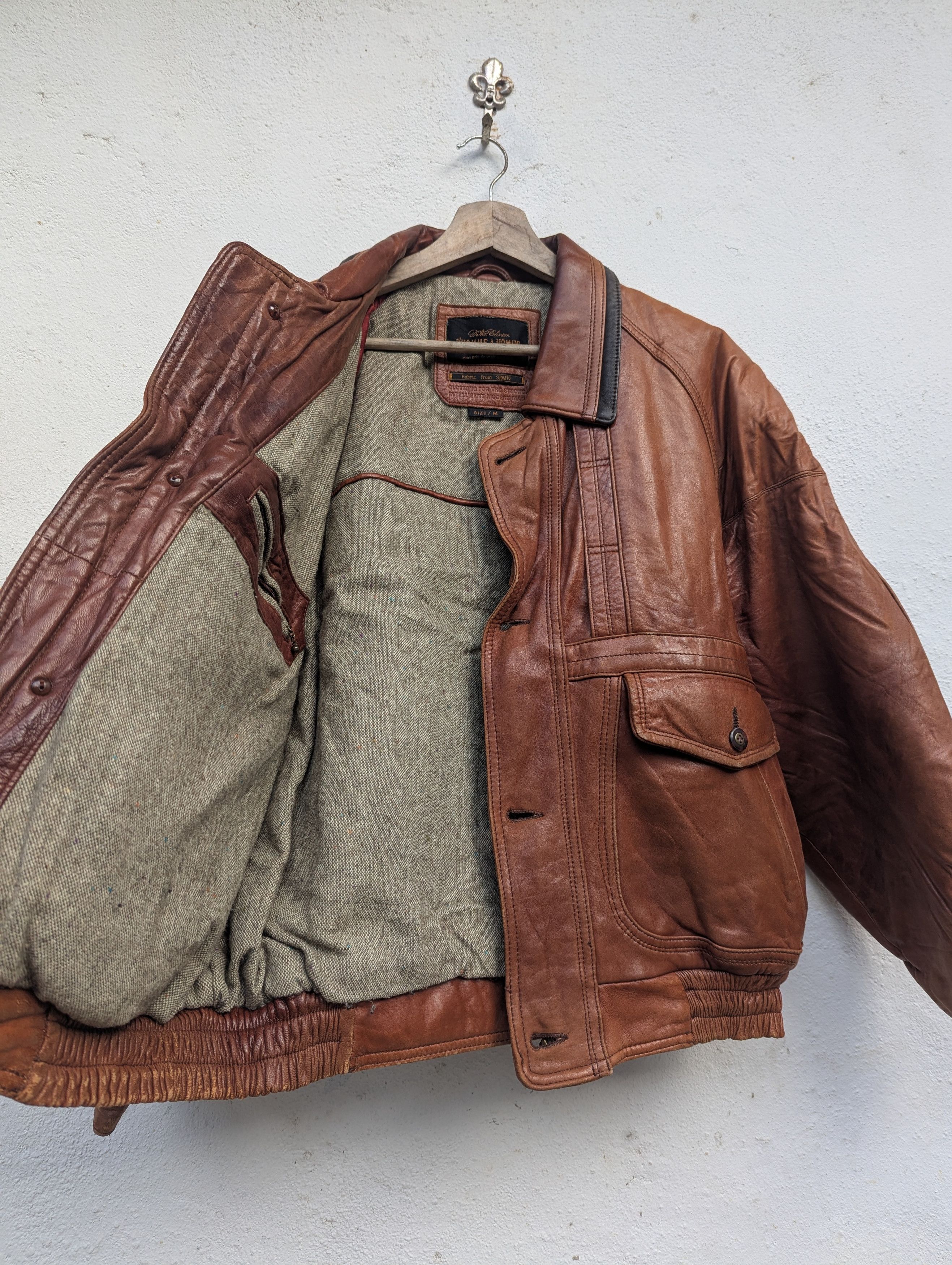 Japanese Brand DHAH FOR THE STRONG INTELLIGENT MODERN MAN LEATHER JACKET Size US M / EU 48-50 / 2 - 11 Thumbnail
