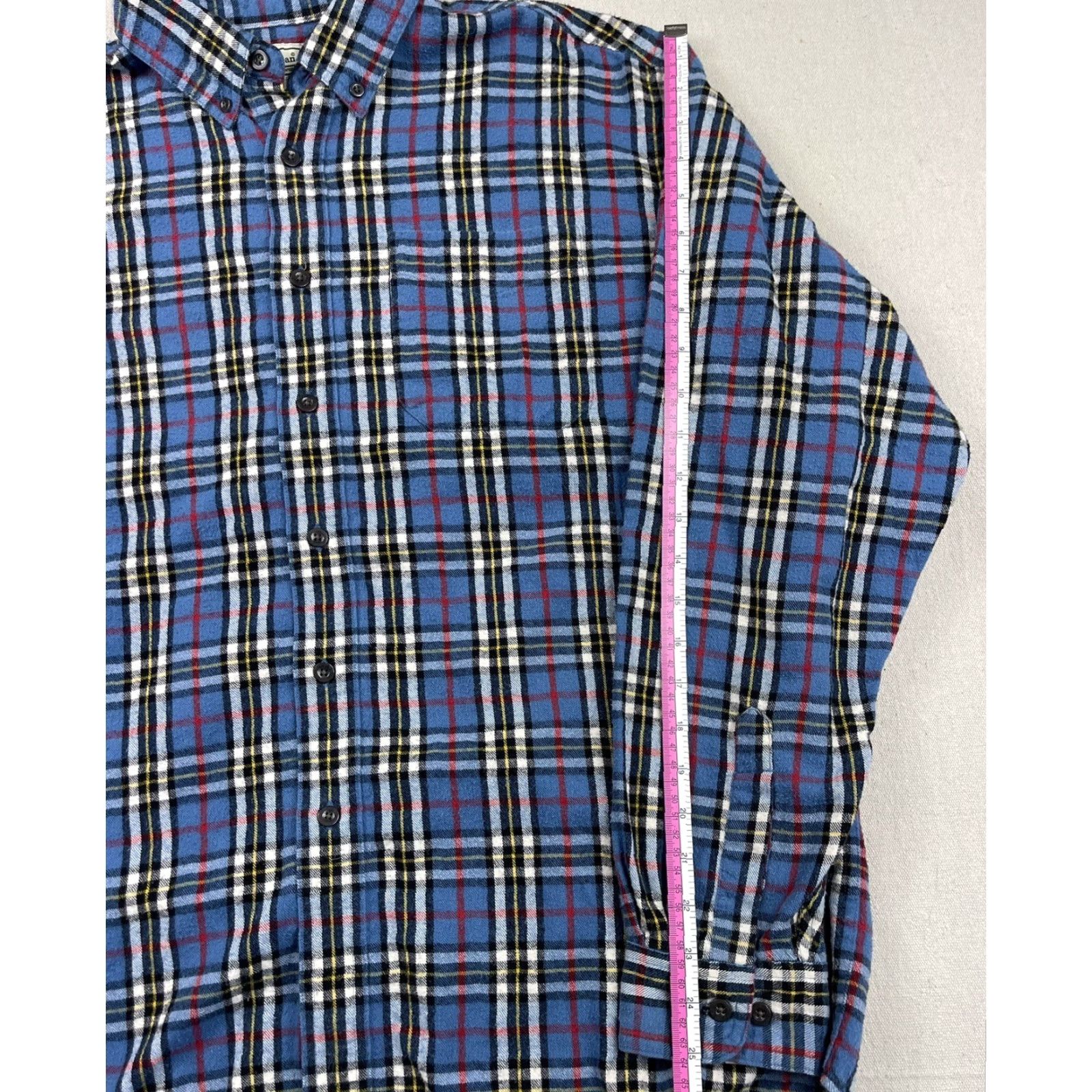 Vintage VINTAGE L.L.Bean Button-Up Shirt Men L Flannel Blue Plaid Checkered Tartan Classic Casual Workwear Long Sleeve Button-Down Size US L / EU 52-54 / 3 - 5 Thumbnail