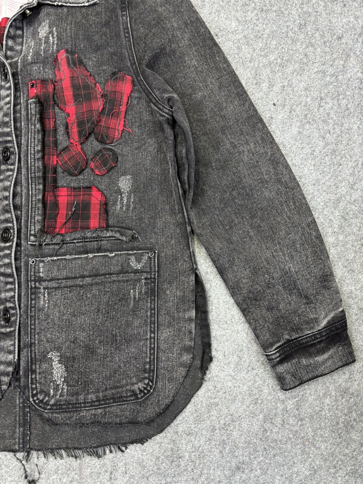 Other 💥Designer Style💥Tankus Distresed Patchwork Denim Jacket F934 Size US S / EU 44-46 / 1 - 6 Thumbnail