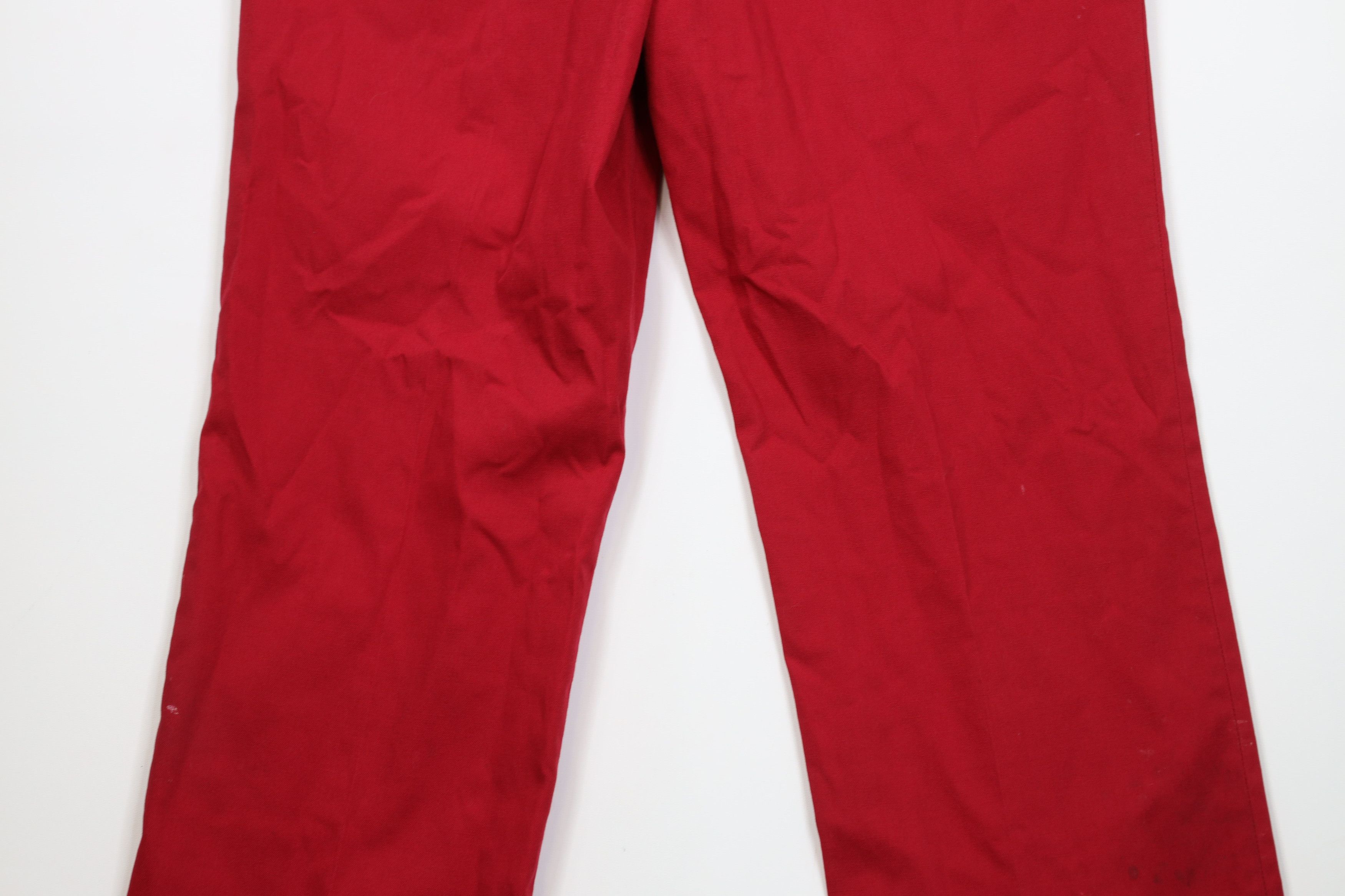 Vintage Vintage 70s Streetwear Knit Wide Leg Chino Pants Red USA Size US 36 / EU 52 - 12 Thumbnail