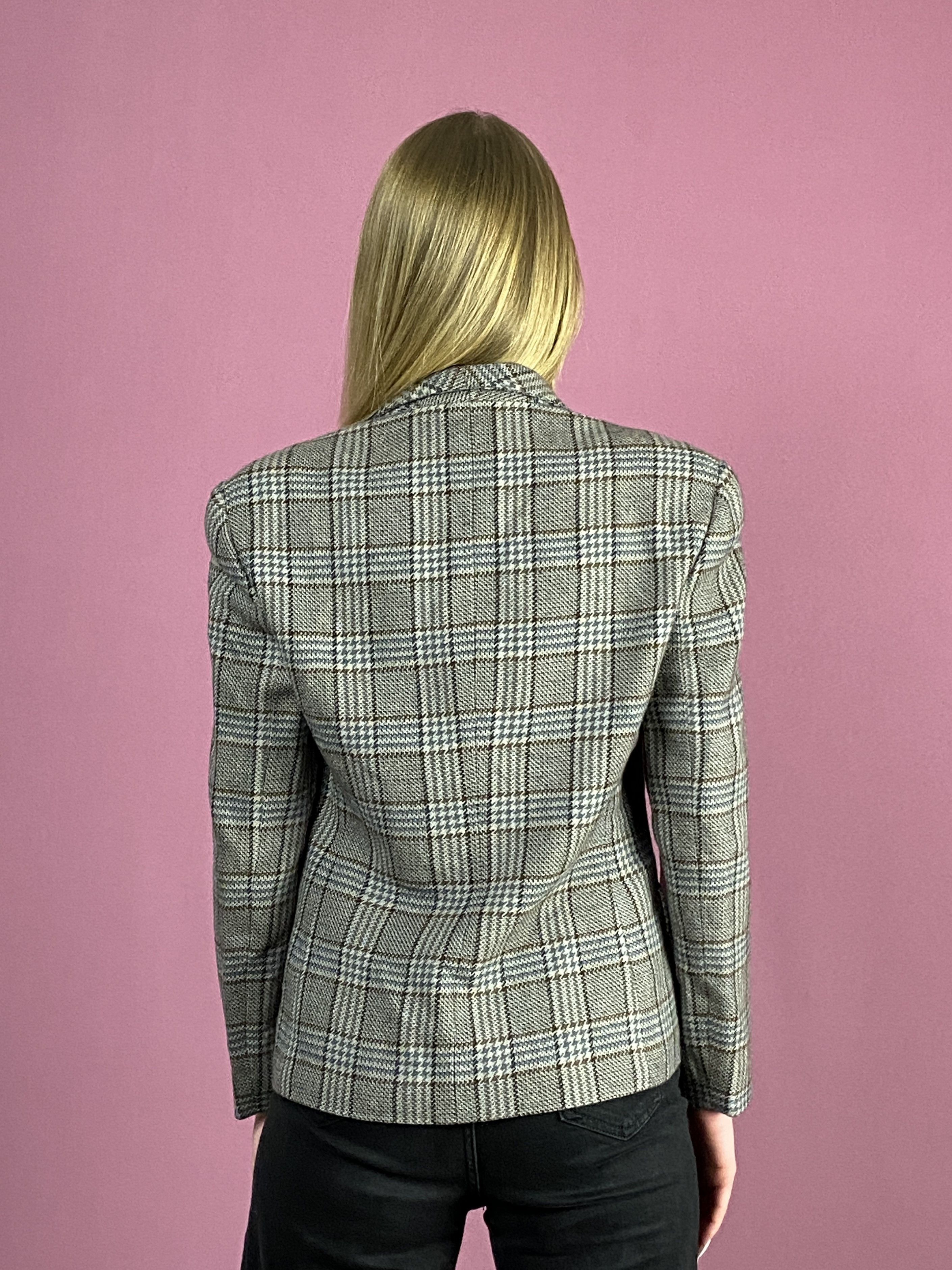 Armani × Giorgio Armani × Vintage 90s Giorgio Armani Vintage Women's Plaid Blazer Jacket - M Size M / US 6-8 / IT 42-44 - 3 Thumbnail