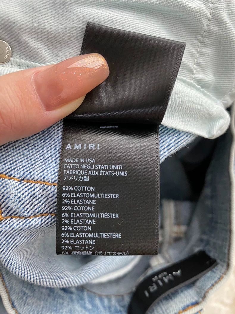 Amiri Amiri Washed Blue Playboy Logo Printed Destroyed Jean Size US 32 / EU 48 - 4 Thumbnail