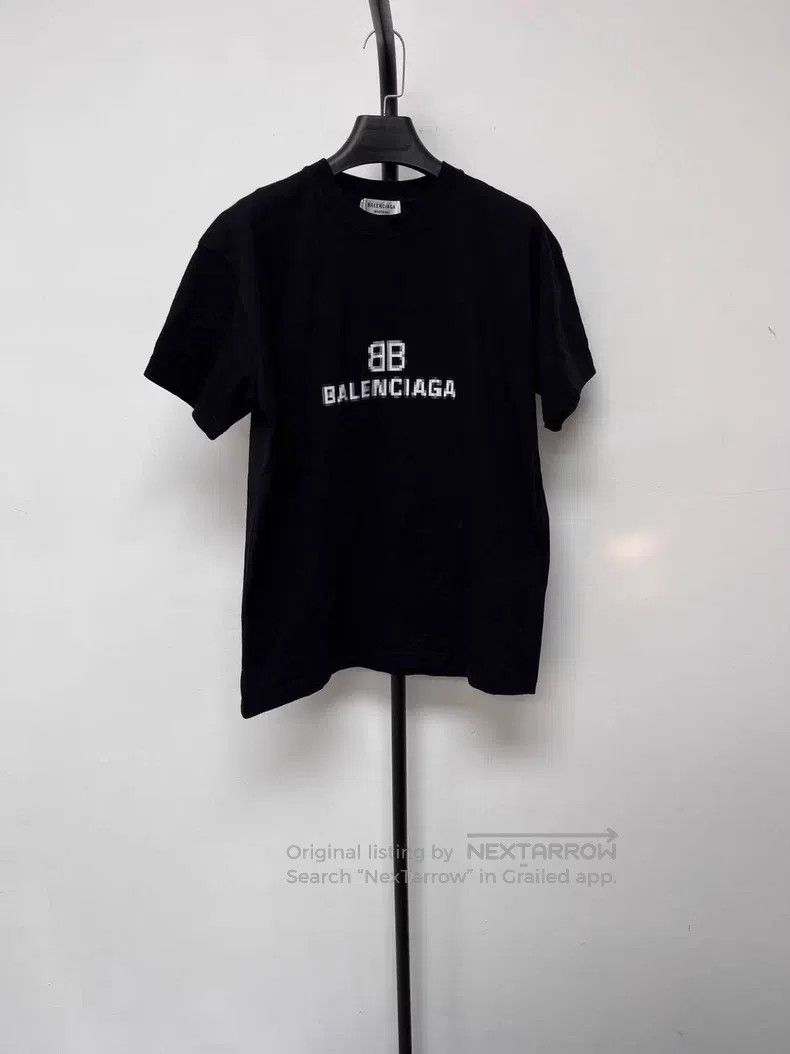 Balenciaga Balenciaga Mosaic Faded Logo BB Letter Relaxed Short Sleev Size XS / US 0-2 / IT 36-38 - 1 Thumbnail