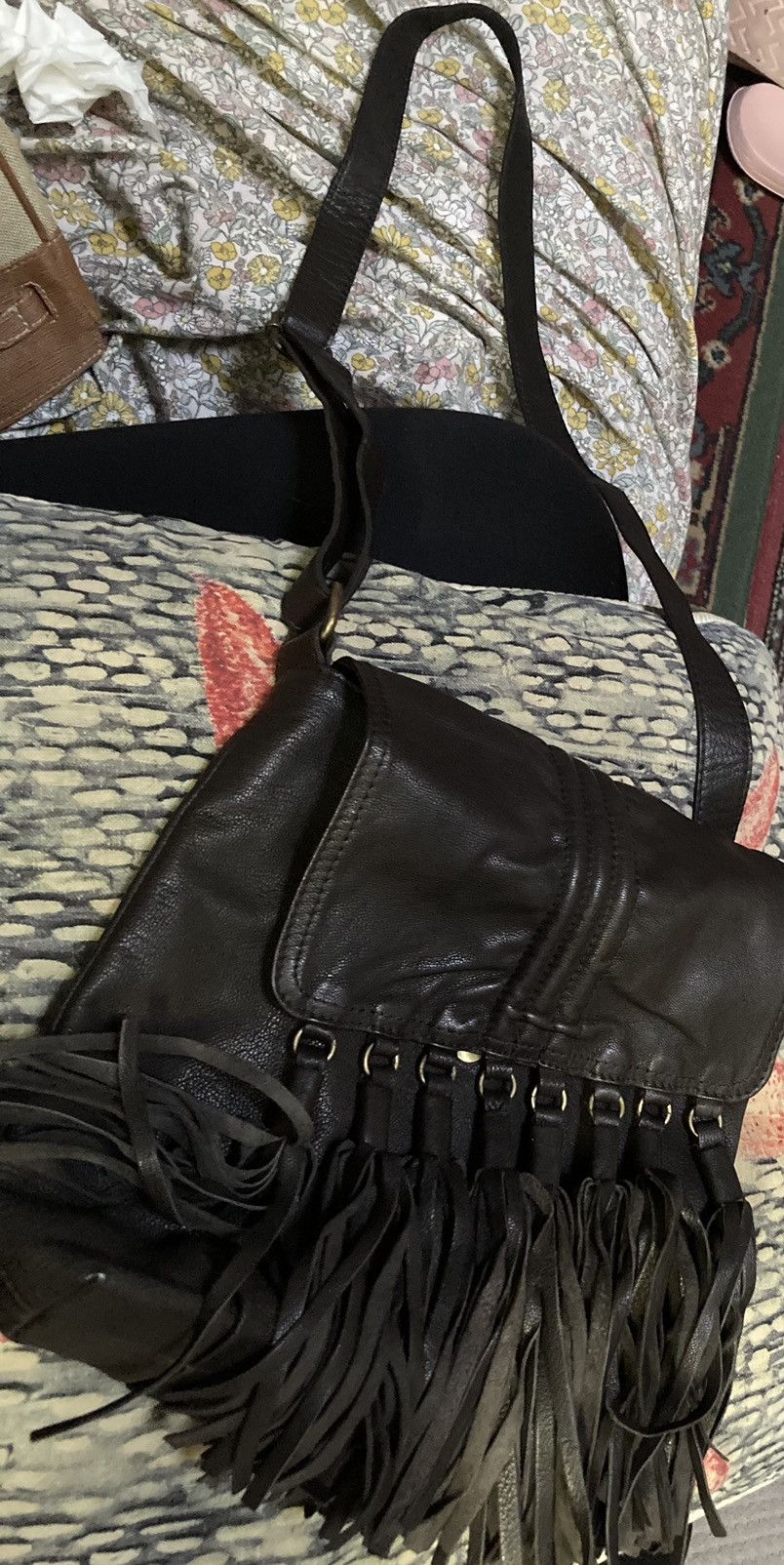 Other Brown frilled leather bag Size ONE SIZE - 1 Thumbnail