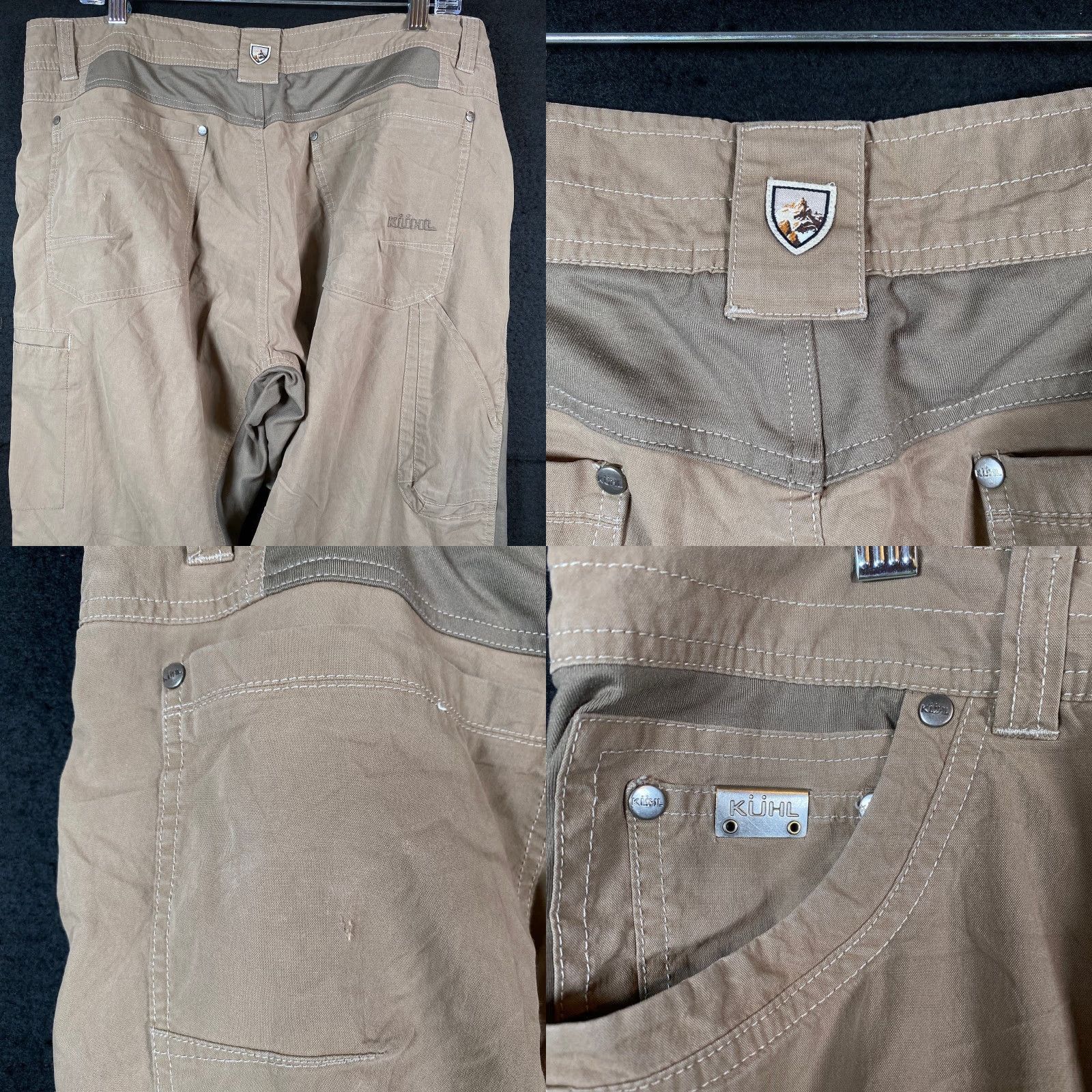 Vintage Kuhl Pants Mens Tan Patent Pending Straight Leg Hiking Outdoor Stretch 38x32 Regular Inseam 32 Size US 38 / EU 54 - 9 Thumbnail