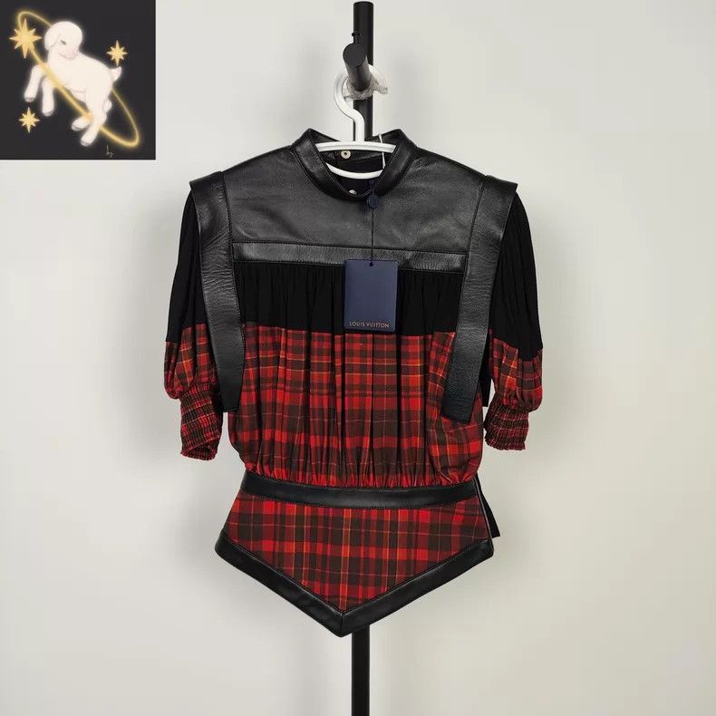 Louis Vuitton Louis Vuitton Show style sheepskin patchwork silk short sl Size XXS / US 00 / IT 34 - 1 Thumbnail