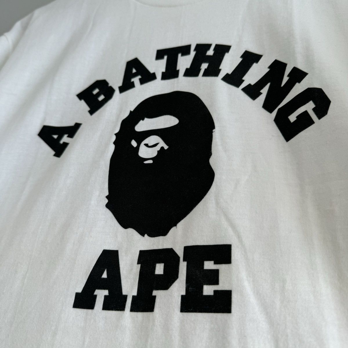 Bape × Nigo × Vintage OG Bape Hanes Beefy Black College Logo Tee Size US L / EU 52-54 / 3 - 4 Thumbnail