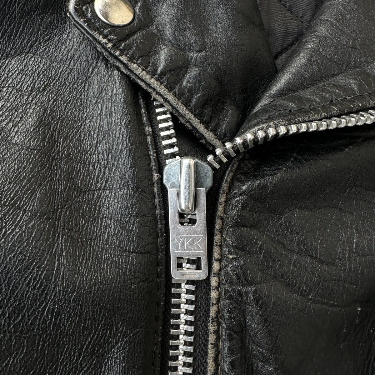 Leather Trashed 80s Moto Biker Rider jacket Vanson ERD Perfecto Size US L / EU 52-54 / 3 - 8 Thumbnail
