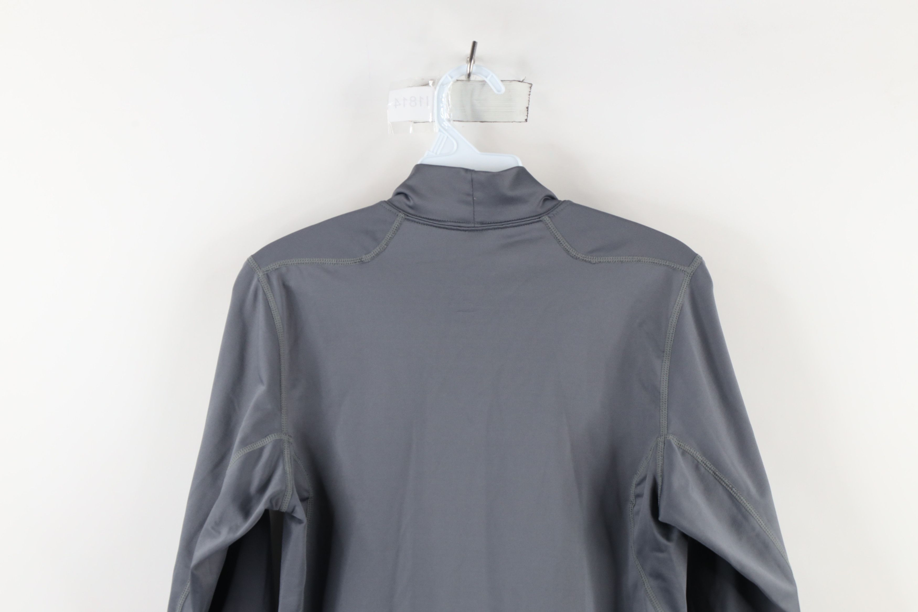 Nike × Vintage Nike Pro Mini Swoosh Mock Neck Compression T-Shirt Gray Size US M / EU 48-50 / 2 - 11 Thumbnail
