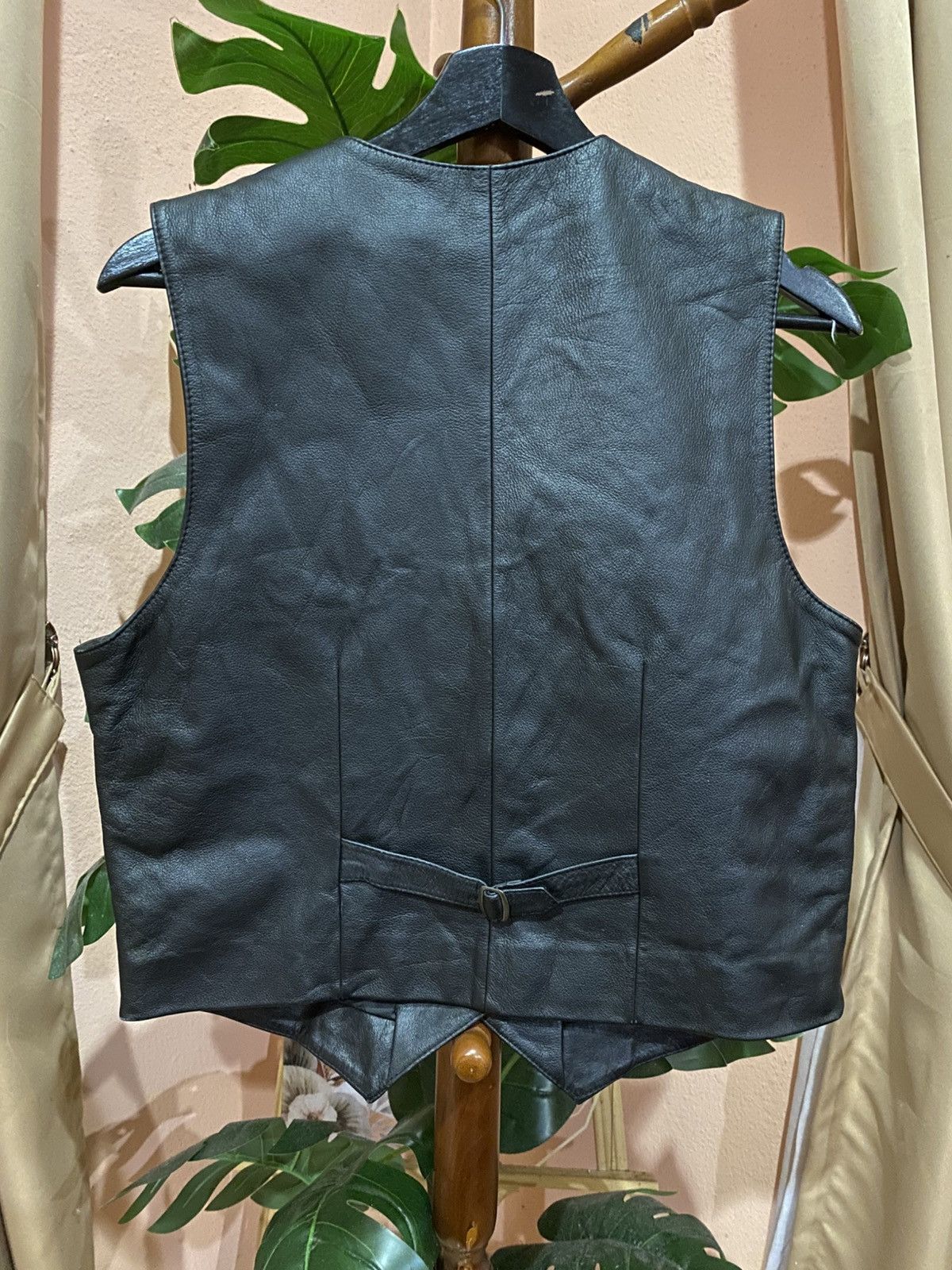 Leather Vintage Han Wool Leather Vest Classic Western Style Size US L / EU 52-54 / 3 - 7 Thumbnail