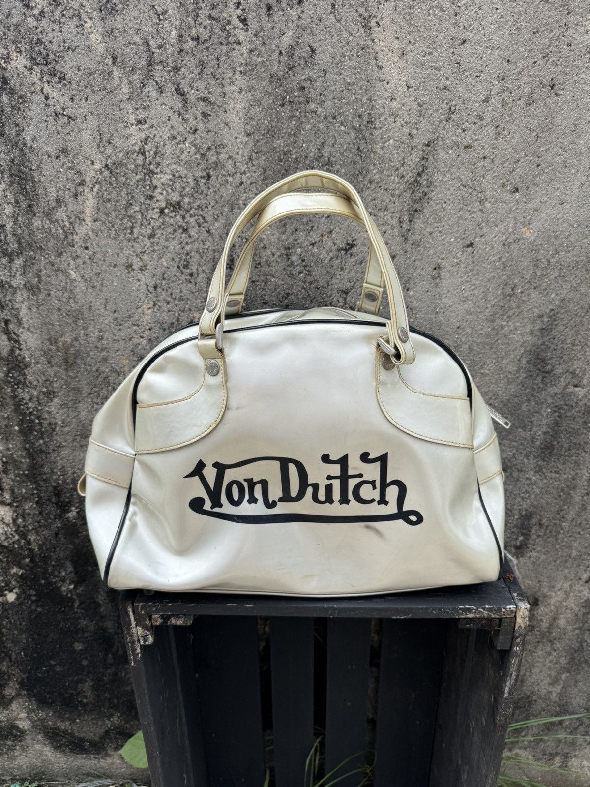 Vintage × Von Dutch 2000s Y2K VON DUTCH Bowling Hand Bag White Size ONE SIZE - 1 Thumbnail