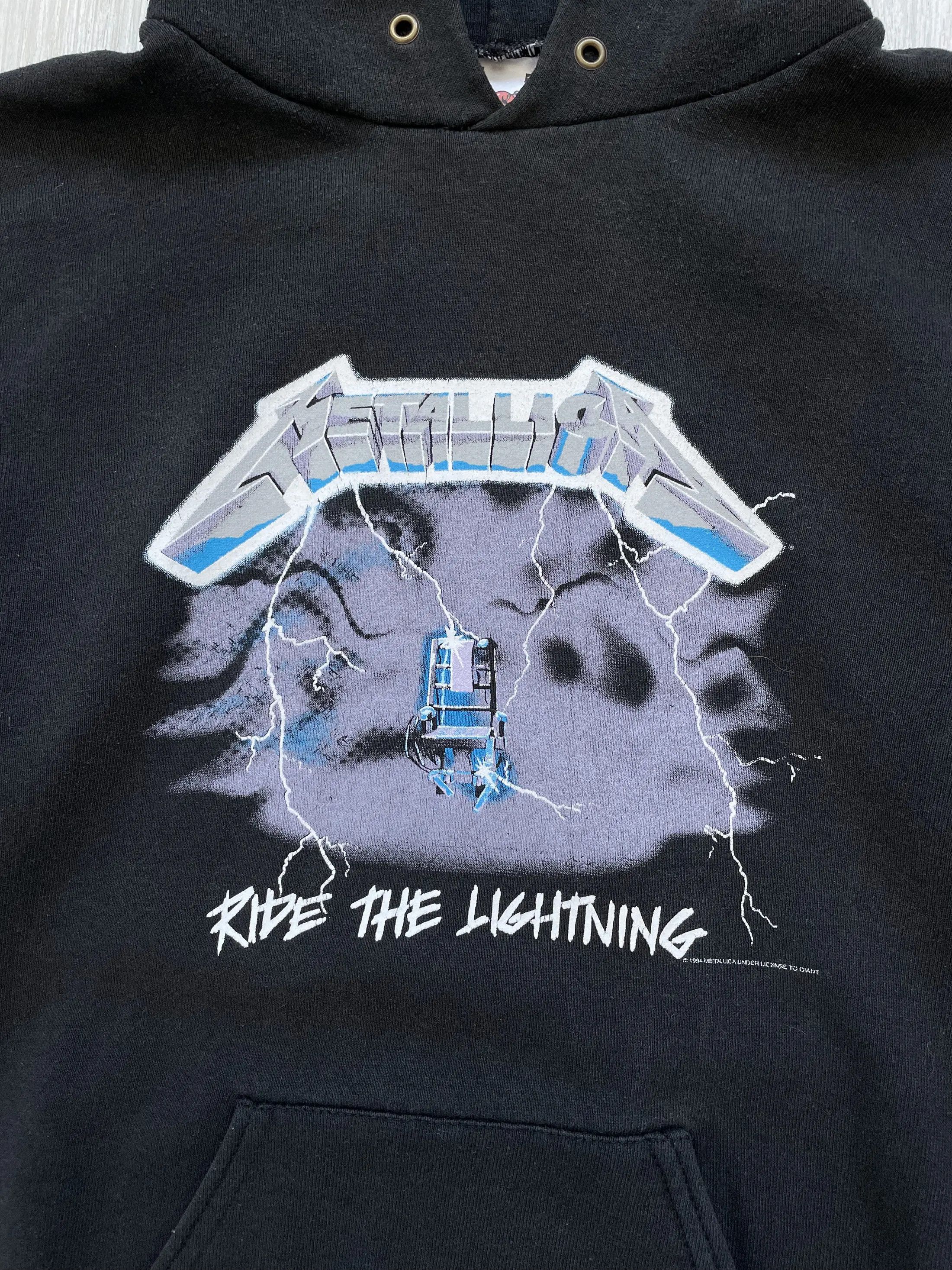 Band Tees Metallica Hoodie 1994 Big Logo Ride the Lightning Size US XS / EU 42 / 0 - 5 Thumbnail