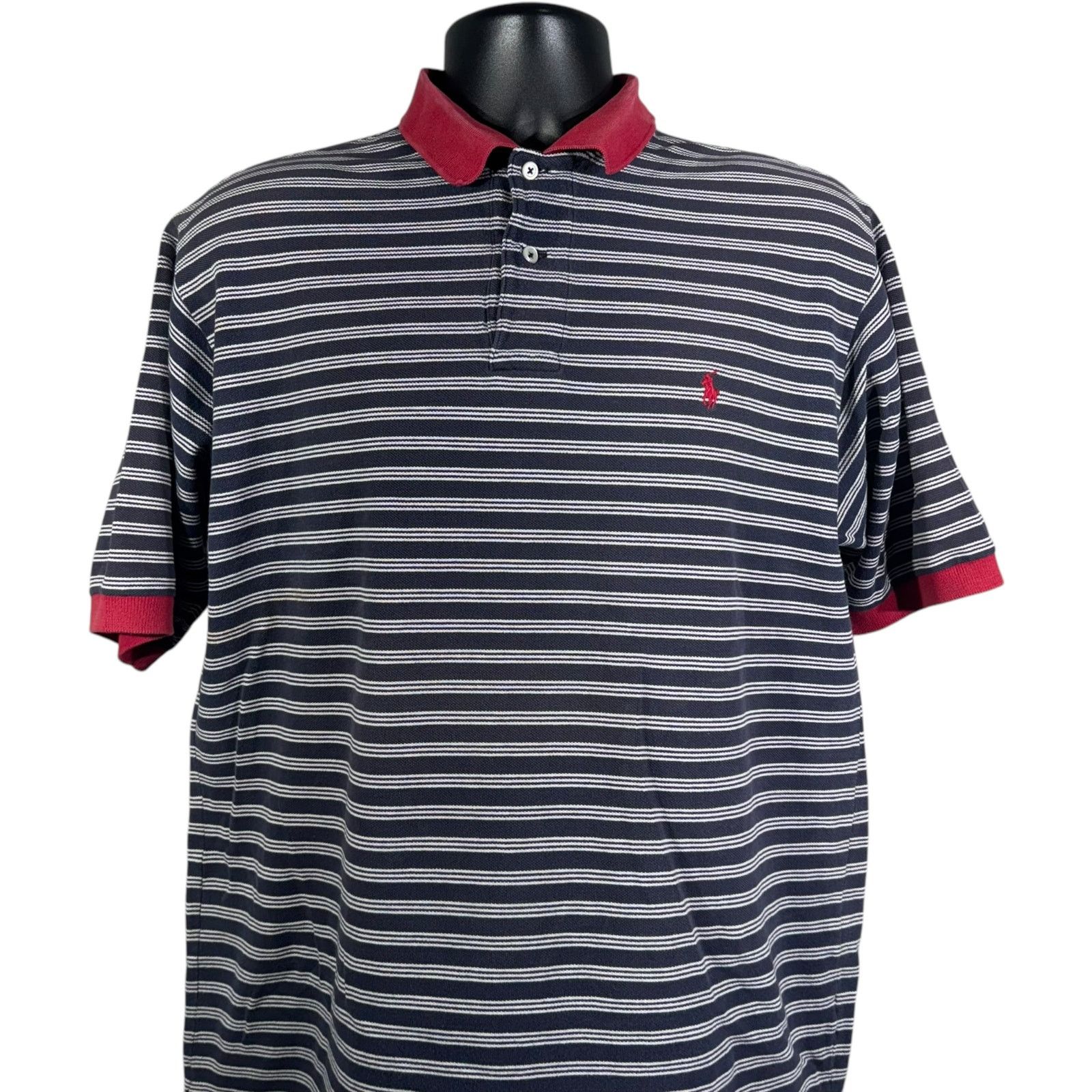 Polo Ralph Lauren Polo Ralph Lauren Small Horse Striped Short Sleeve Polo Size US L / EU 52-54 / 3 - 2 Preview