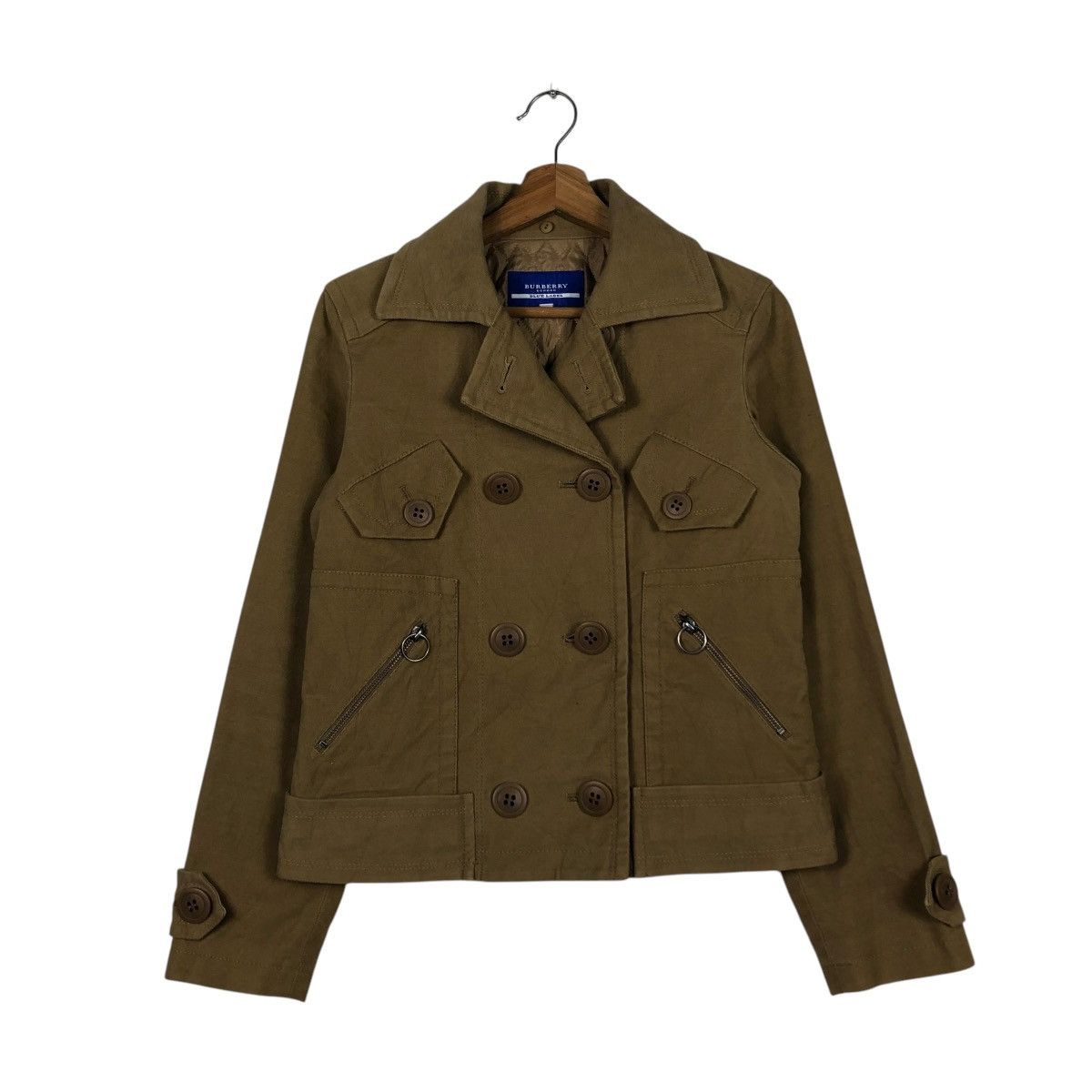 Burberry 🔥RICH BROWN CHORE CROPPED BIKER JACKET BURBERRY LONDON Size XS / US 0-2 / IT 36-38 - 3 Thumbnail