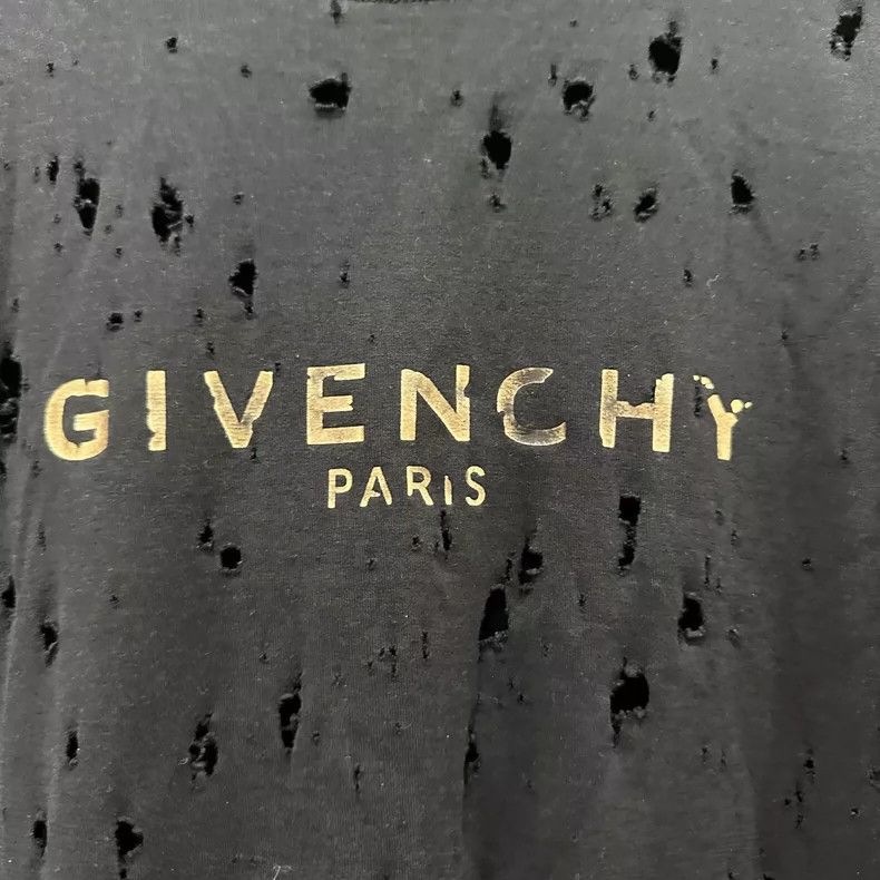 Givenchy Givenchy Distressed and ripped logo short-sleeve Size US XS / EU 42 / 0 - 4 Thumbnail