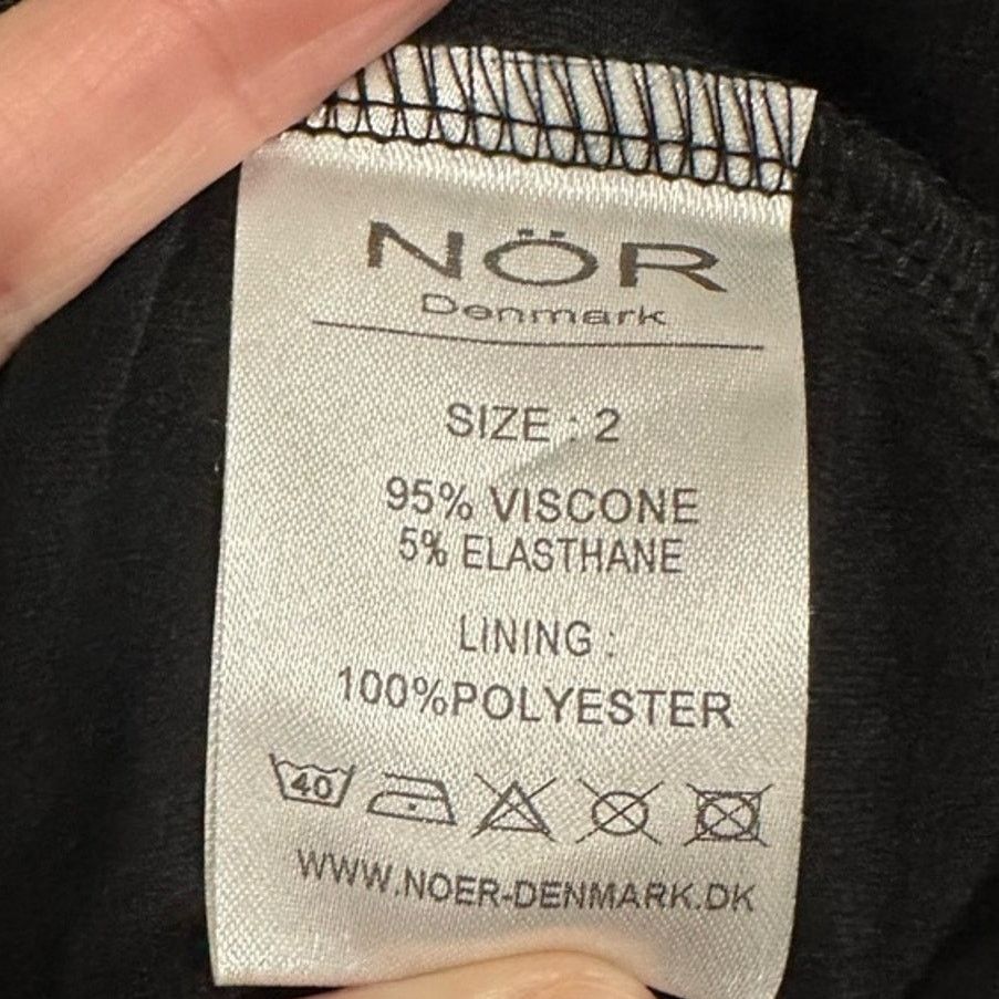 Other NÖR Denmark Abstract Faux Leather Panel Jersey Dress RARE Size XS / US 0-2 / IT 36-38 - 14 Thumbnail