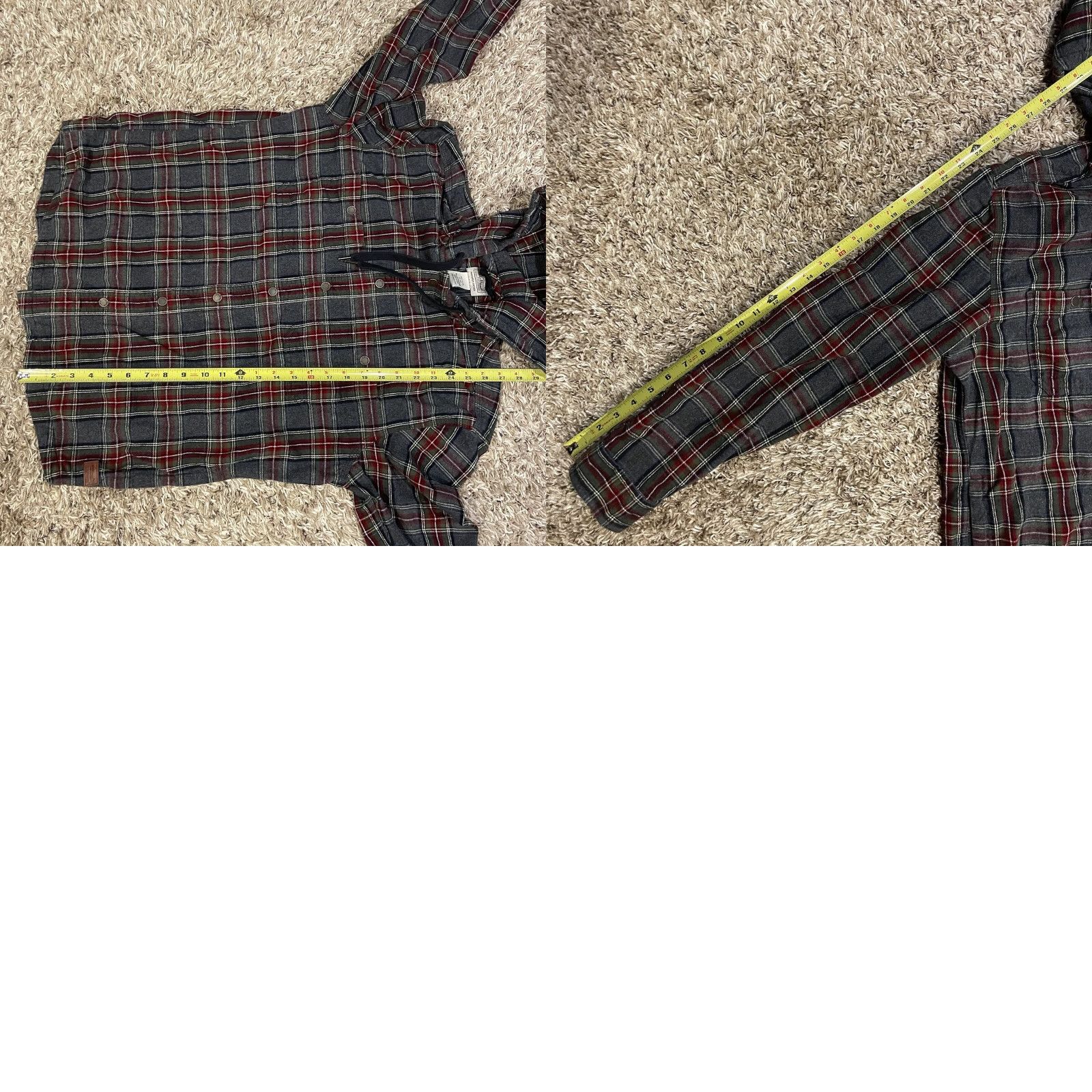 Vintage LL Bean Hooded Flannel Shirt Mens M Gray Plaid Snap Down Slightly Fitted Hoodie Sweatshirt Button-Up Crew Neck Pockets Logo Size US M / EU 48-50 / 2 - 9 Thumbnail