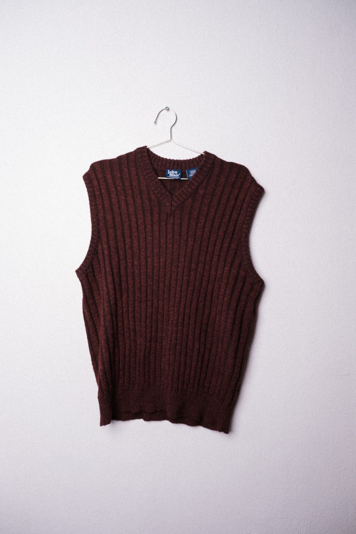 Vintage Vintage John Blair Sweater vest, v neck, maroon | Grailed