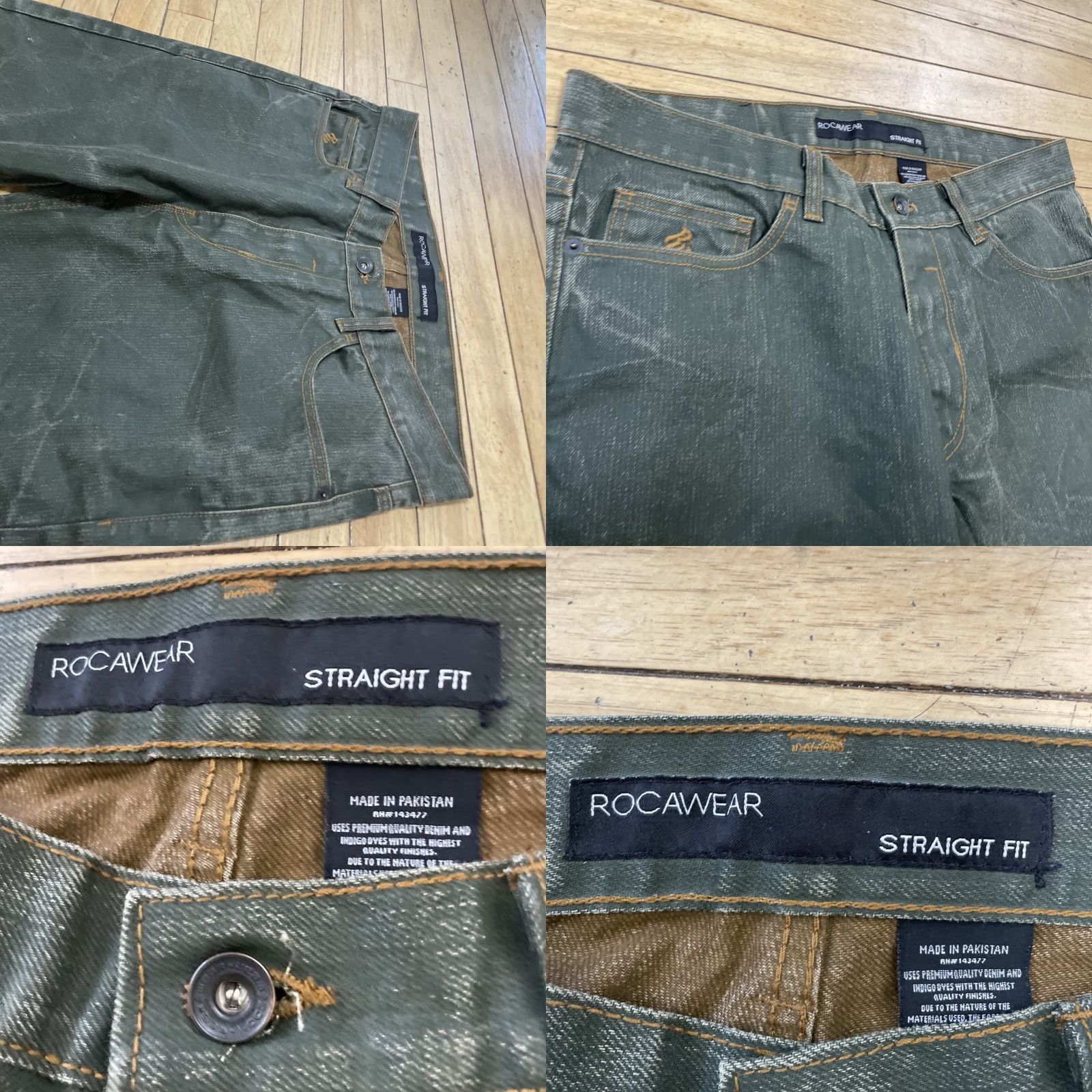 Rocawear ROCAWEAR Jeans Men 36 Gray Green Y2K Streetwear Straight Hip Hop Rock Denim Jeans 5-Pocket Size US 36 / EU 52 - 10 Thumbnail