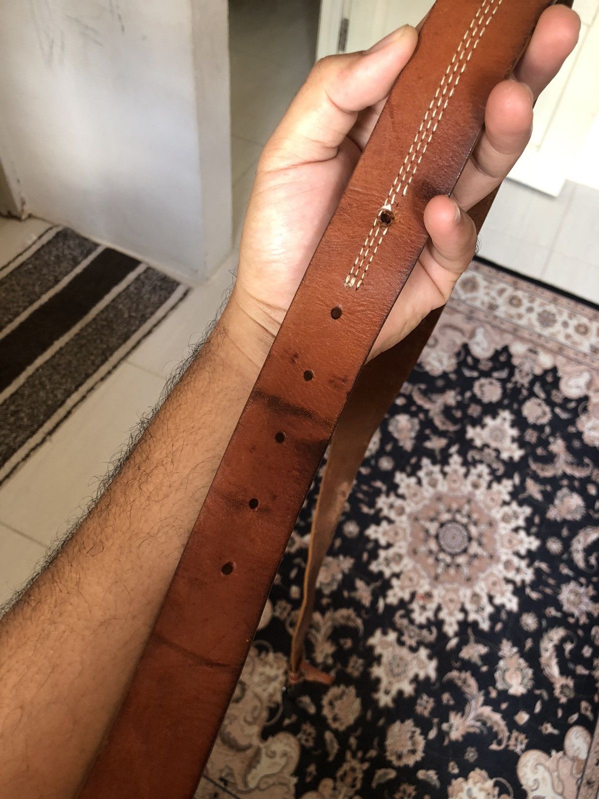 Carhartt Rare❗️Vintage Carhartt Buckle Spellout Leather Belt Size ONE SIZE - 16 Thumbnail