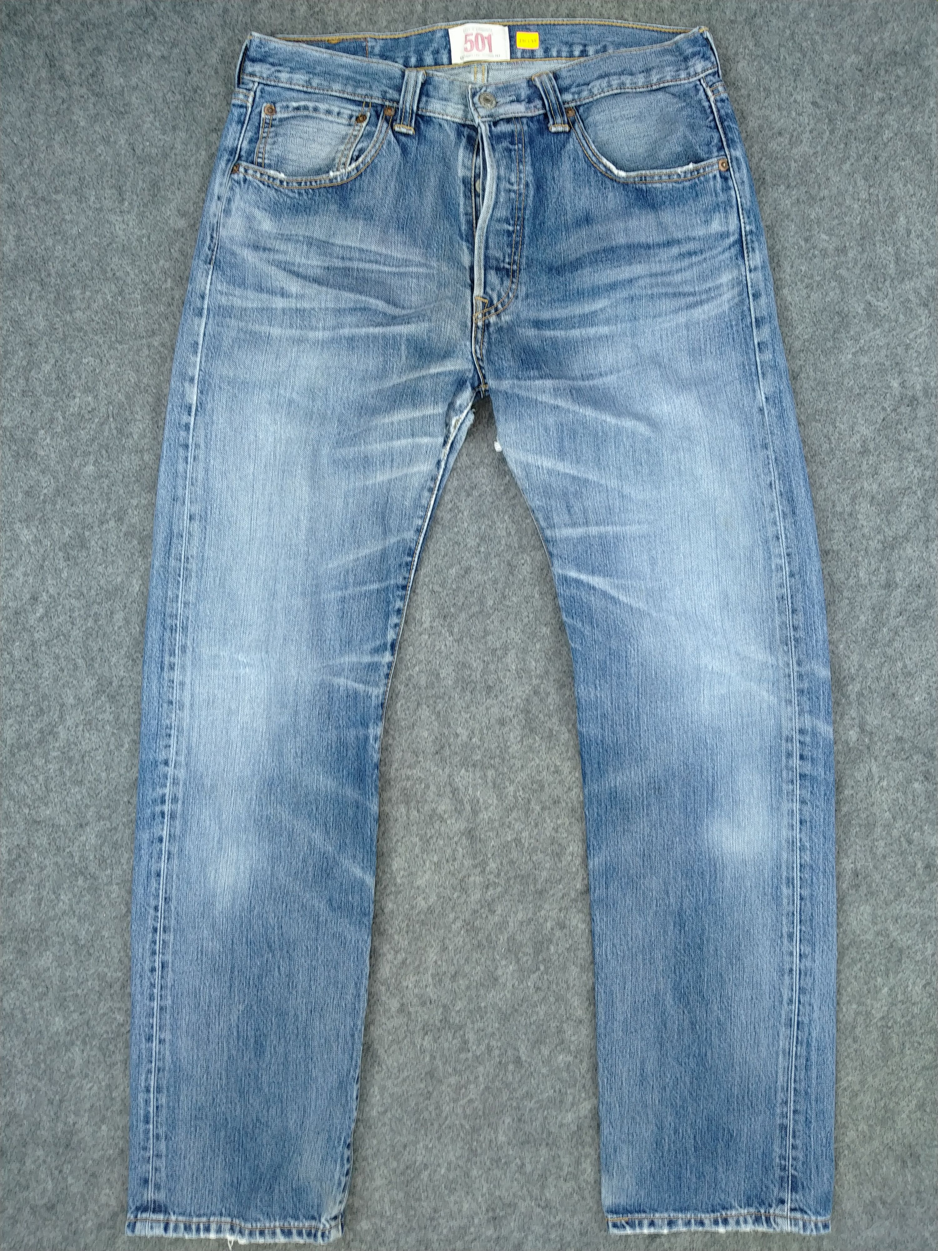 Japanese Brand Vintage Levi's 501 Distressed Denim 33x31.5 -JN135 Size US 33 - 1 Thumbnail