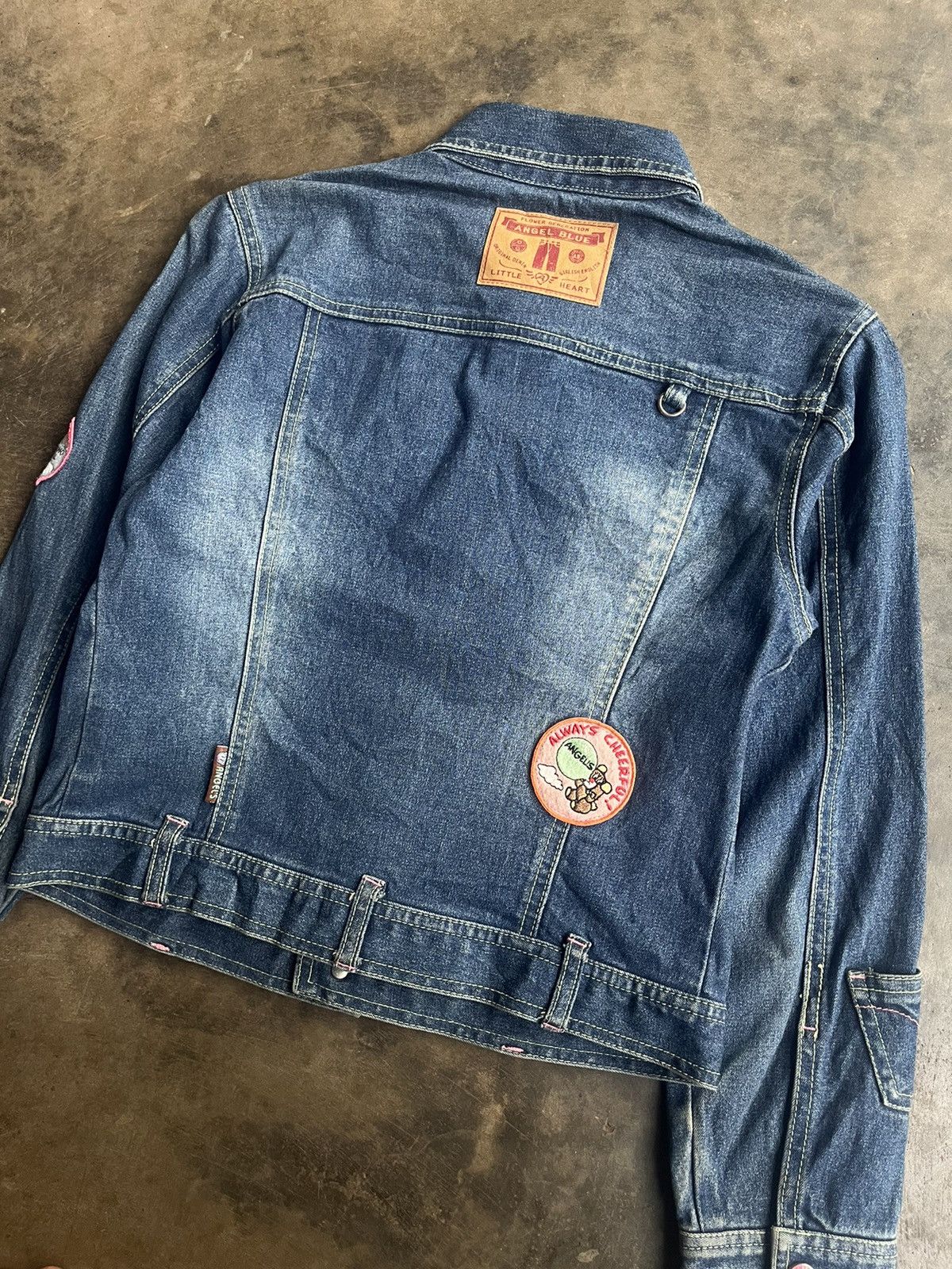 Angel Blue × Hysteric Glamour × Japanese Brand 2000s Angel Blue Japanese Y2k Embroidery Patch Denim Jacket Size M / US 6-8 / IT 42-44 - 6 Thumbnail