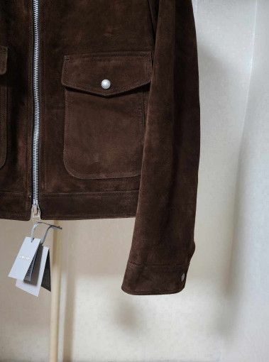 Tom Ford o1sm1stk0824 Zip-up Blue Jean Buttery Suede Jacket in Brown Size US L / EU 52-54 / 3 - 3 Thumbnail
