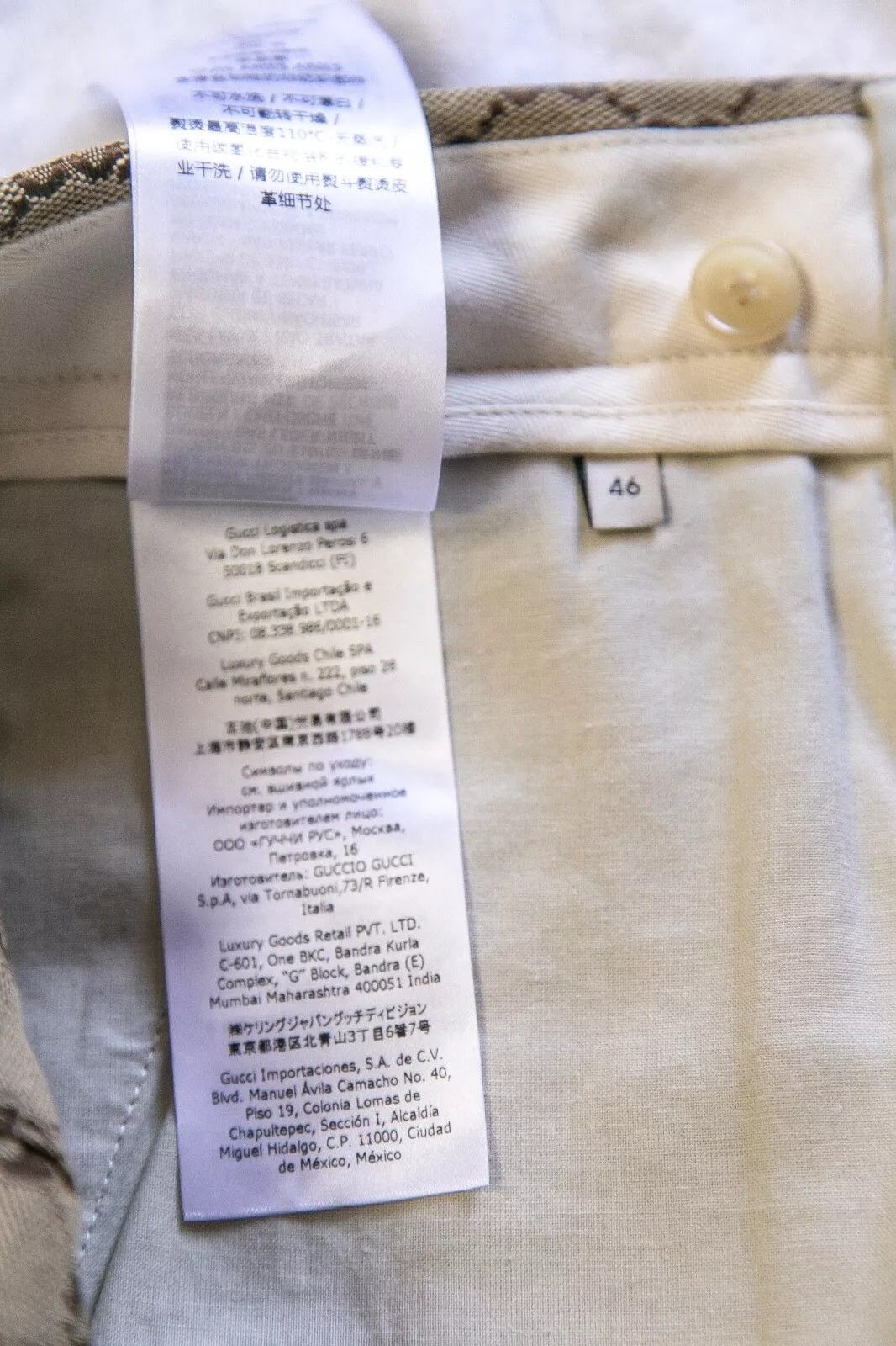 Gucci GUCCI GG Canvas Print Pants 46 size Zipper Leather Trim Size US 30 / EU 46 - 12 Thumbnail