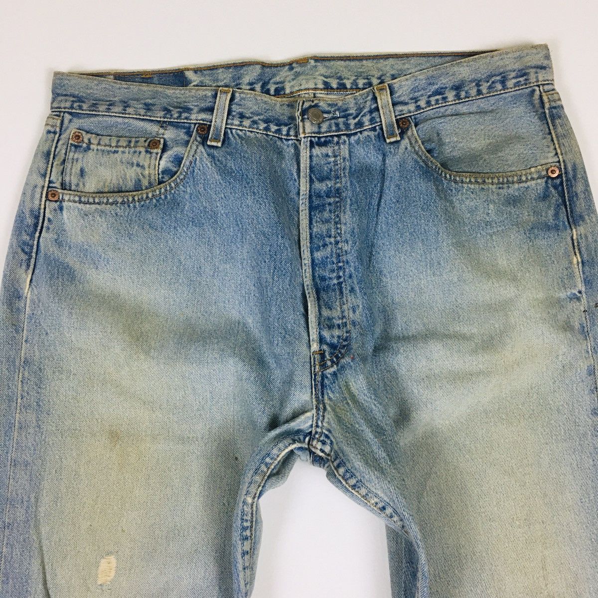 Levi's Vintage Clothing Vintage 90s Levi’s 501 Distress Size US 38 / EU 54 - 4 Thumbnail