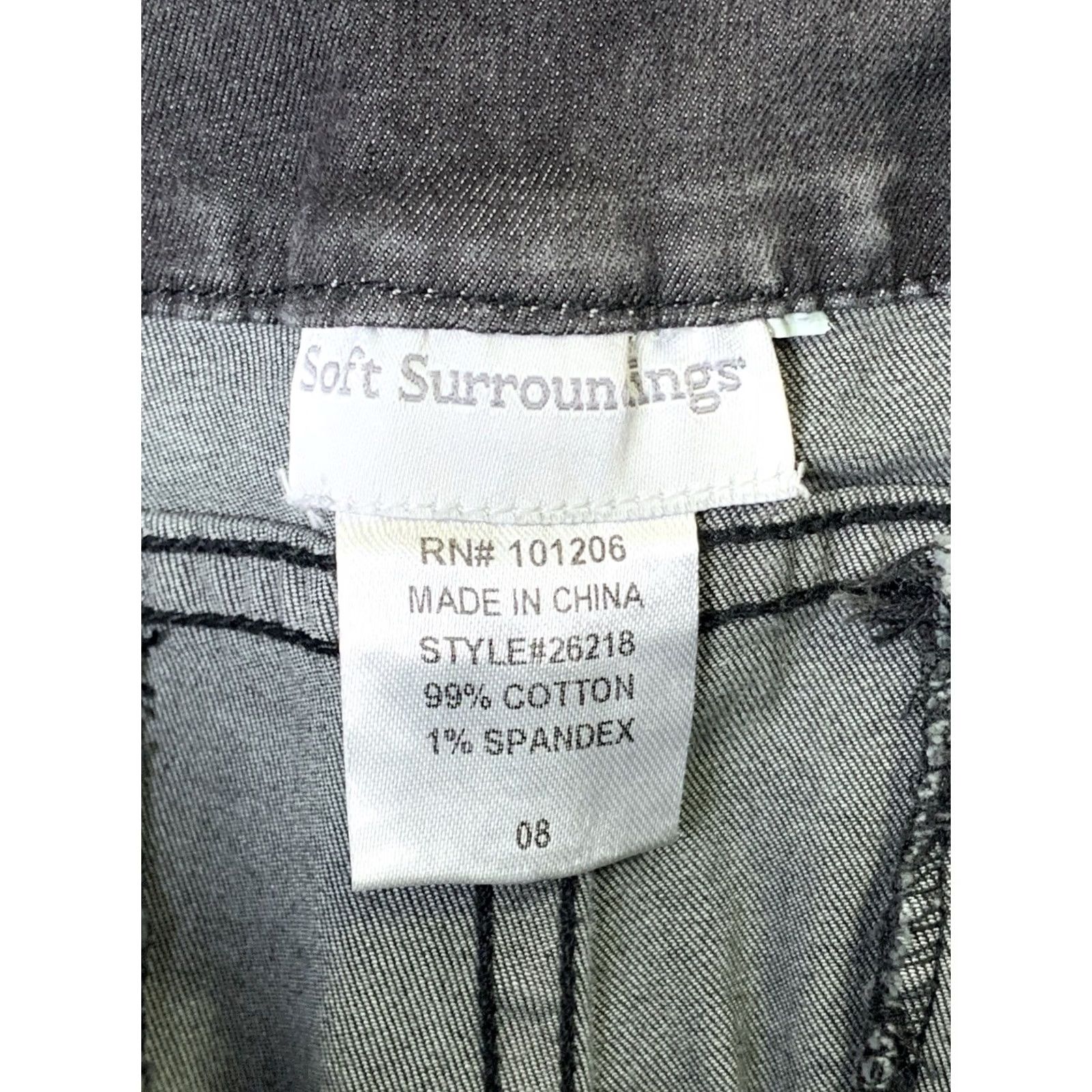 Soft Surroundings NWOT Soft Surroundings Jeans - Womens Size 8 Black Mottled Bedazzled Boho Denim Size 30" / US 8 / IT 44 - 5 Thumbnail