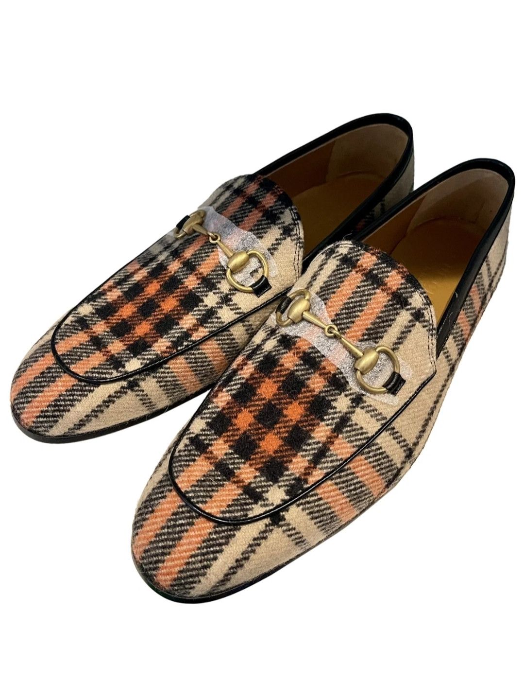 Gucci Jordaan Horse-bit Wool Plaid Loafers Size US 12 / EU 45 - 1 Thumbnail