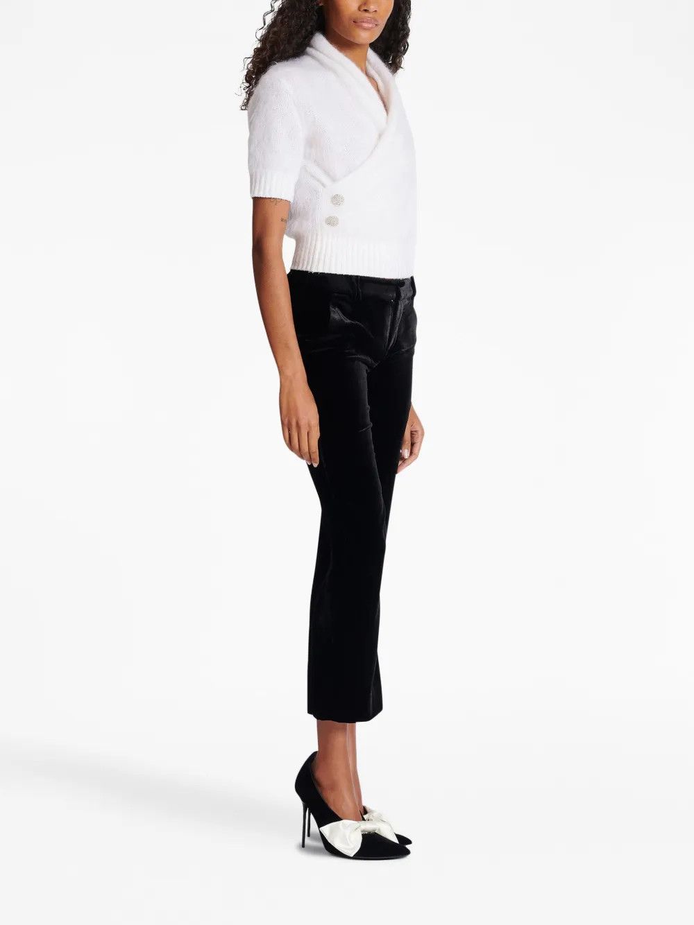 Balmain o1y0625 Velvet Casual Pant in Black Size 30" / US 8 / IT 44 - 3 Thumbnail