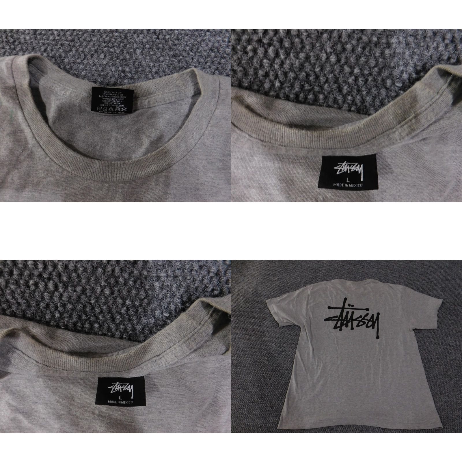Etro Stussy Shirt Mens L Gray Streetwear Logo Tee Skate Surf Shirt Mens Large Gray Streetwear Logo Tee Skate Surf Size US L / EU 52-54 / 3 - 8 Thumbnail
