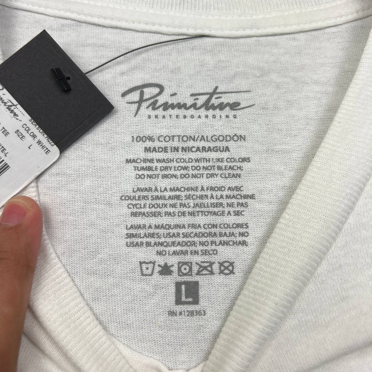 Primitive Primitive Skateboarding Shirt Men Large White Crew Neck New Size US L / EU 52-54 / 3 - 5 Thumbnail
