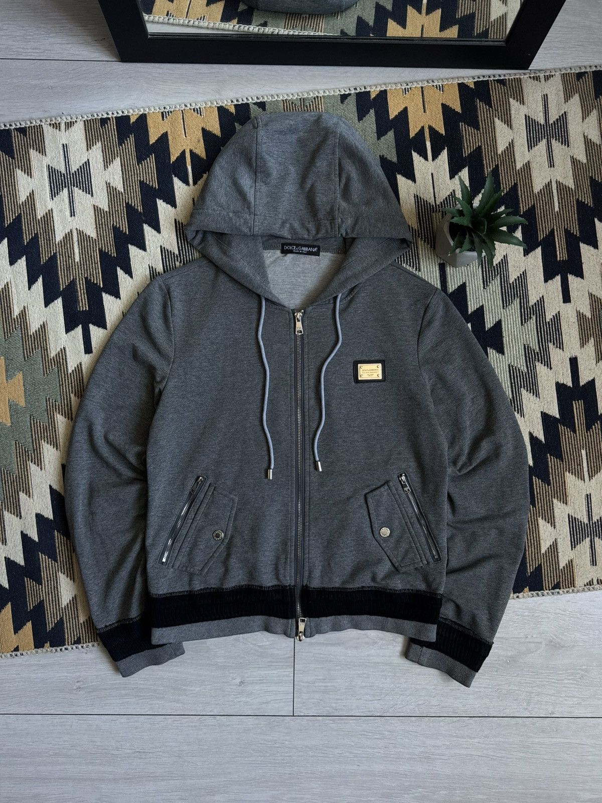 Dolce & Gabbana Vintage Dolce & Gabbana Metal Logo Y2K Women’s Zip-Hoodie Size L / US 10 / IT 46 - 1 Thumbnail