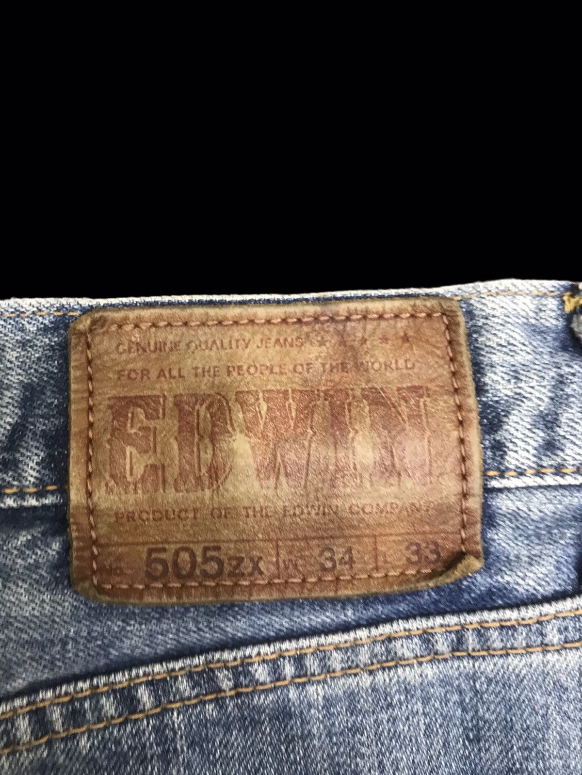 Edwin 💥WIDE BAGGY💥90s Style EDWIN 505ZX Selvedge Denim F425 Size US 34 / EU 50 - 16 Thumbnail