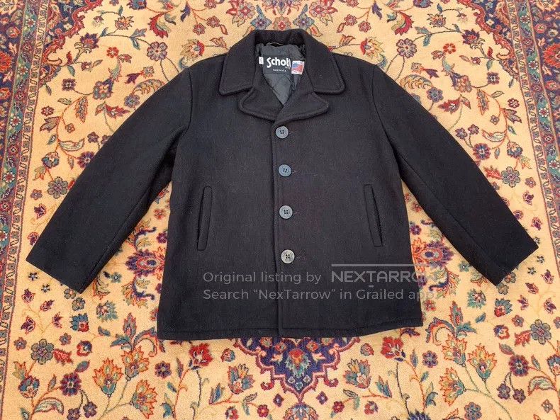 Schott Schott Single-breasted navy coat Size US L / EU 52-54 / 3 - 1 Thumbnail