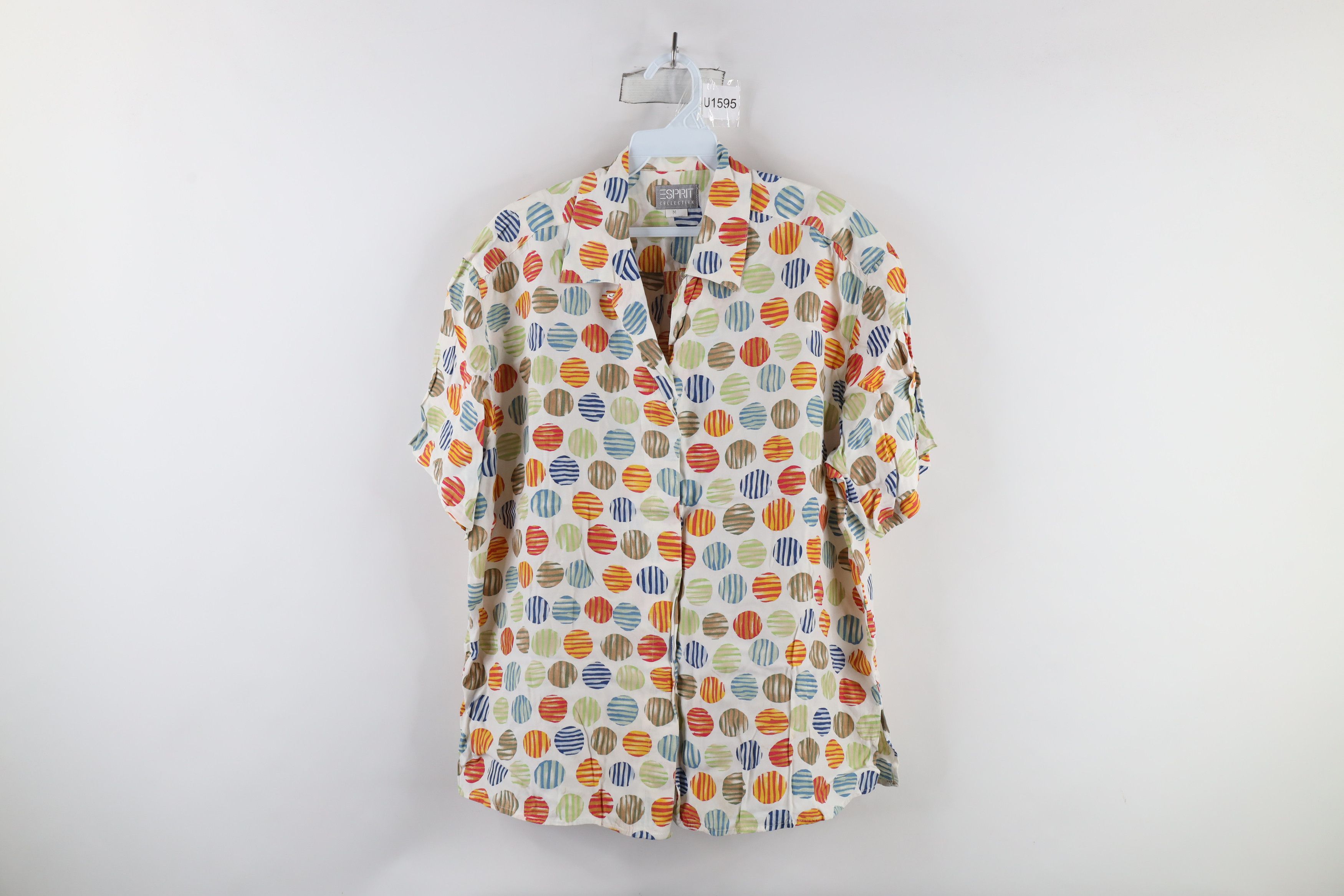 Esprit × Vintage Vintage 90s Esprit Dot Looped Collar Button Shirt Rayon Size M / US 6-8 / IT 42-44 - 1 Thumbnail