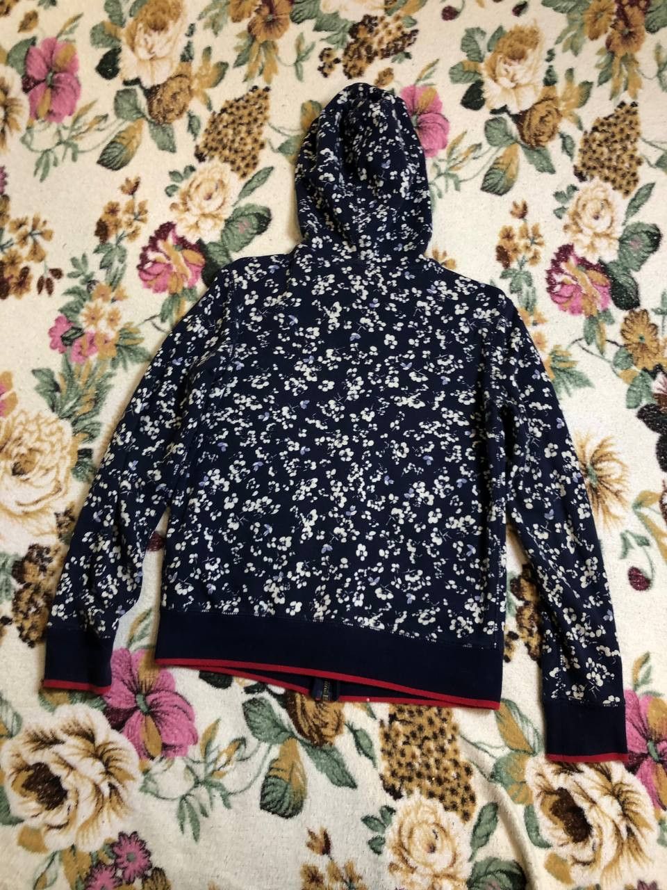 Polo Ralph Lauren Kids Polo Ralph Lauren dark blue micro floral zip up hoodie Size US XS / EU 42 / 0 - 12 Thumbnail
