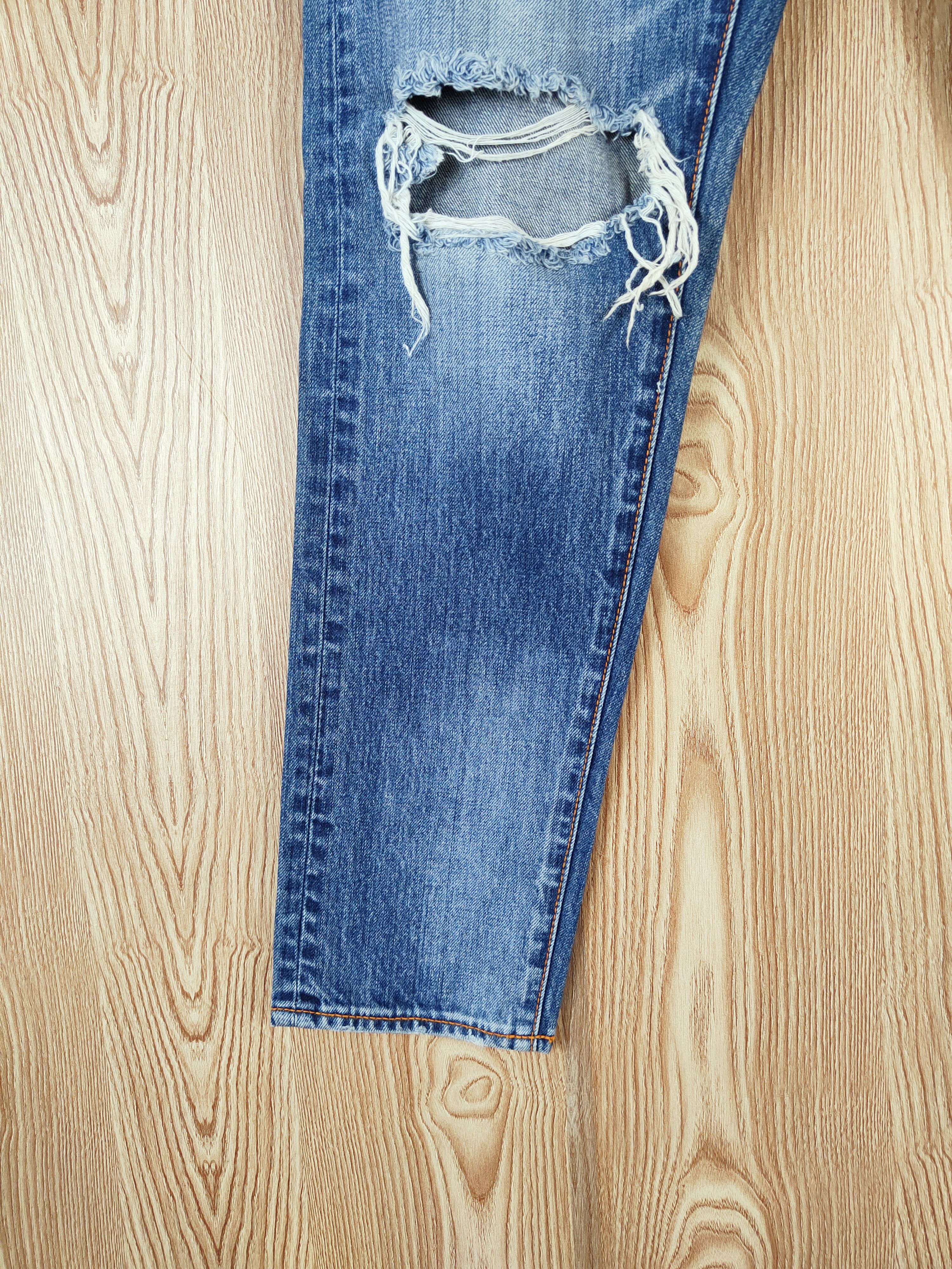 MOUSSY × Vintage Vintage 💥 Azul by Moussy Blue Distressed Ripped Jeans Size 32" / US 10 / IT 46 - 4 Thumbnail