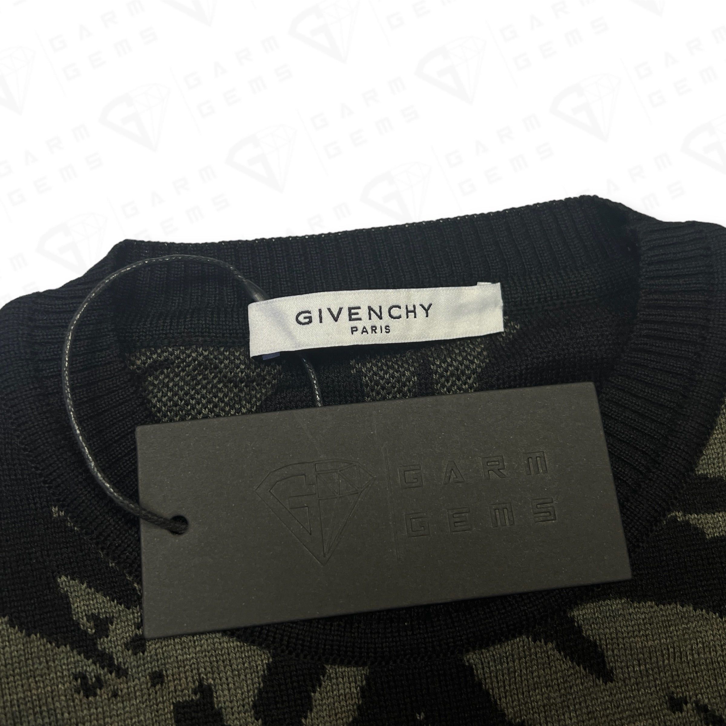 Givenchy Givenchy Camo Intarsia Knit Wool Jumper Size US S / EU 44-46 / 1 - 4 Thumbnail