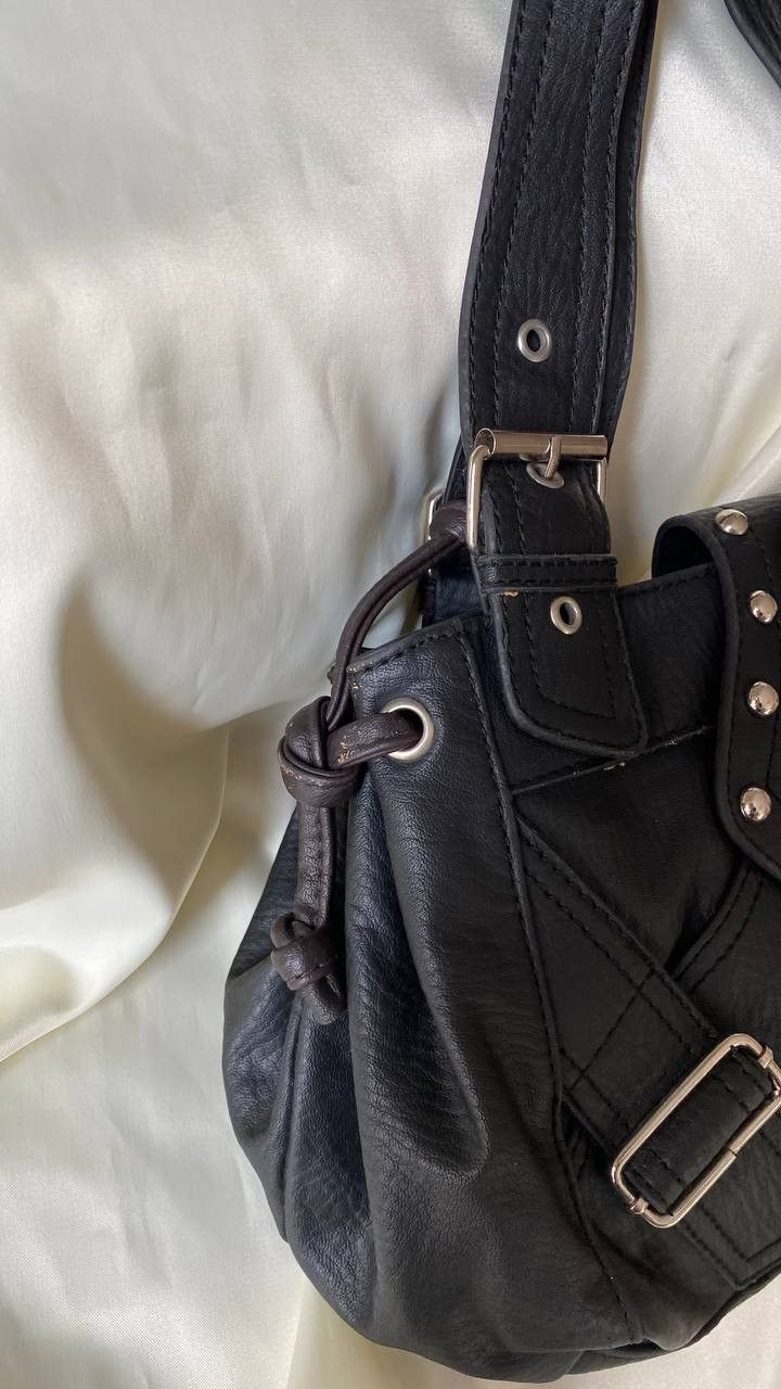 Vintage Vintage black leatherette shoulder bag Size ONE SIZE - 3 Thumbnail